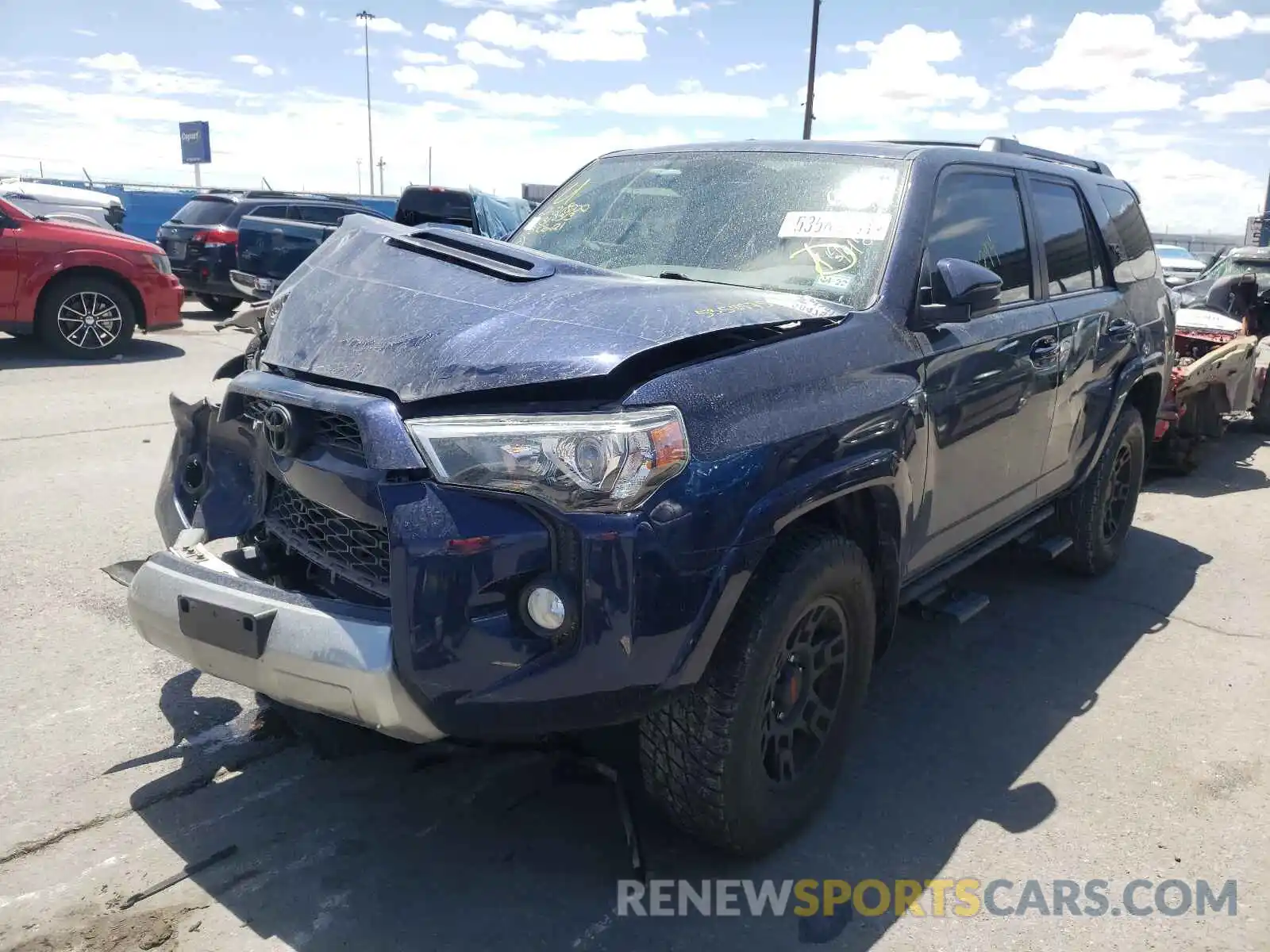 2 Photograph of a damaged car JTEBU5JR7K5614536 TOYOTA 4RUNNER 2019