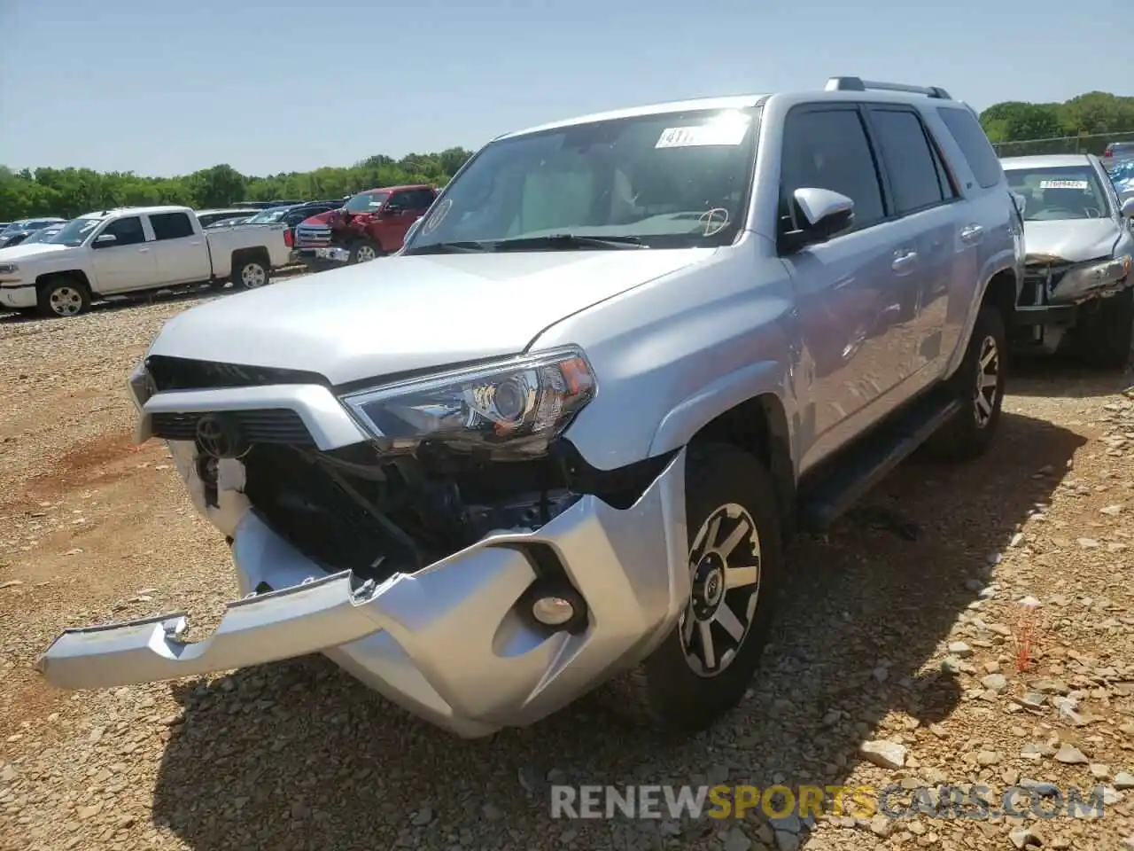 2 Photograph of a damaged car JTEBU5JR7K5614584 TOYOTA 4RUNNER 2019