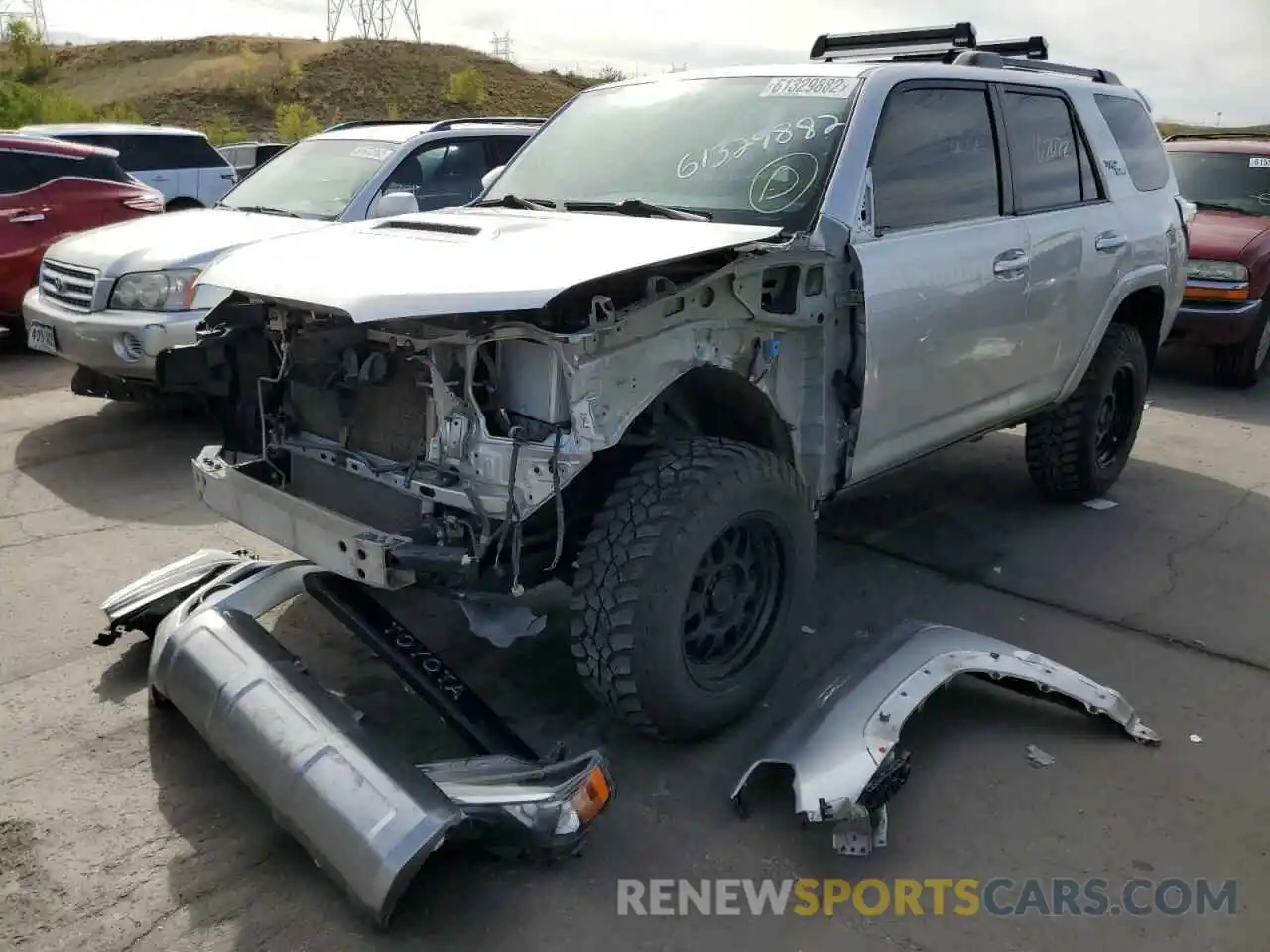 2 Photograph of a damaged car JTEBU5JR7K5619638 TOYOTA 4RUNNER 2019