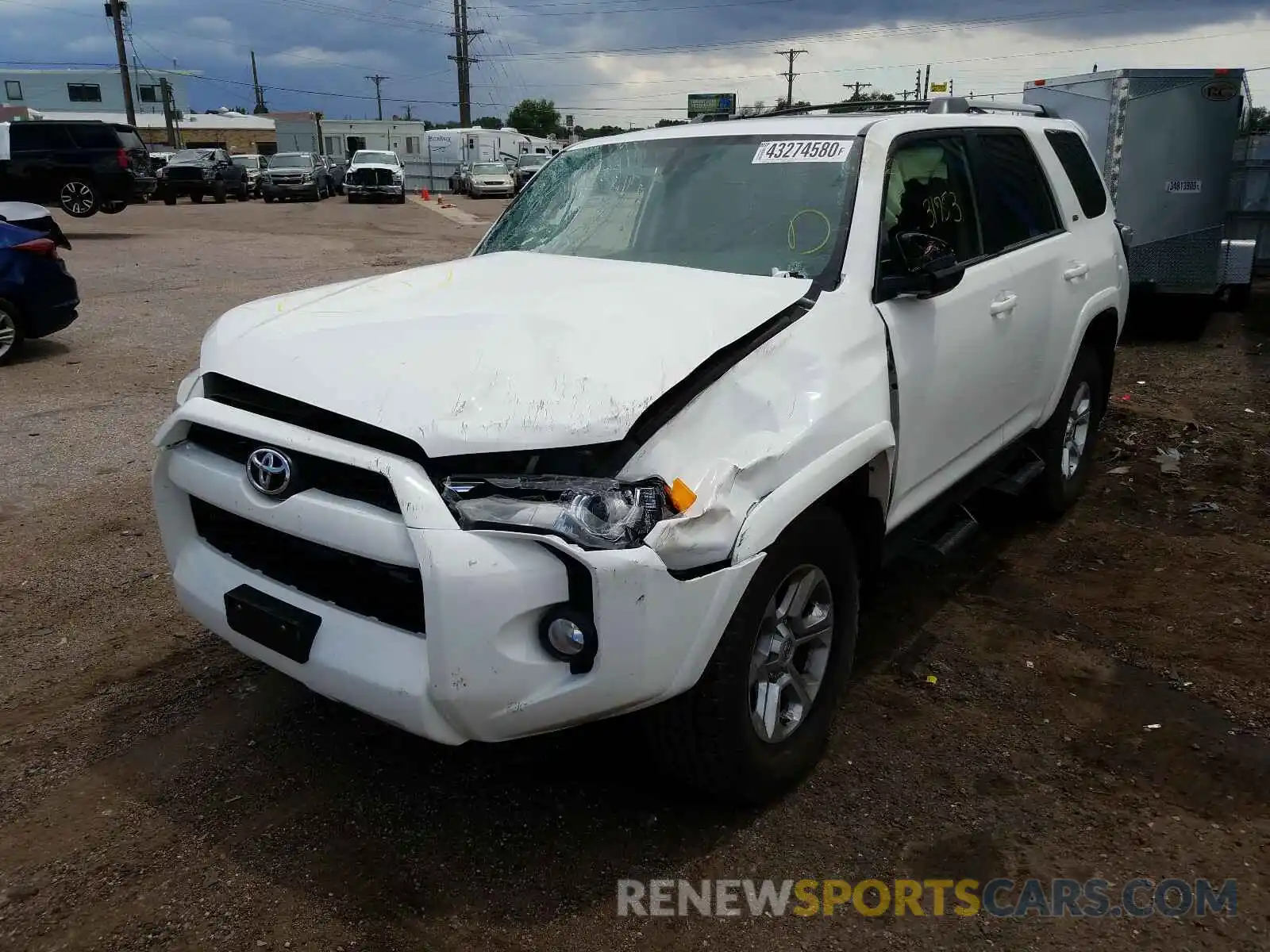 2 Photograph of a damaged car JTEBU5JR7K5622328 TOYOTA 4RUNNER 2019