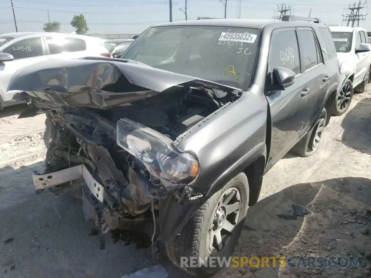 2 Photograph of a damaged car JTEBU5JR7K5624239 TOYOTA 4RUNNER 2019