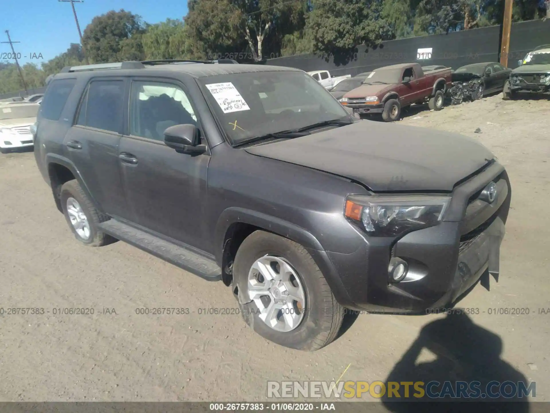 1 Photograph of a damaged car JTEBU5JR7K5628050 TOYOTA 4RUNNER 2019