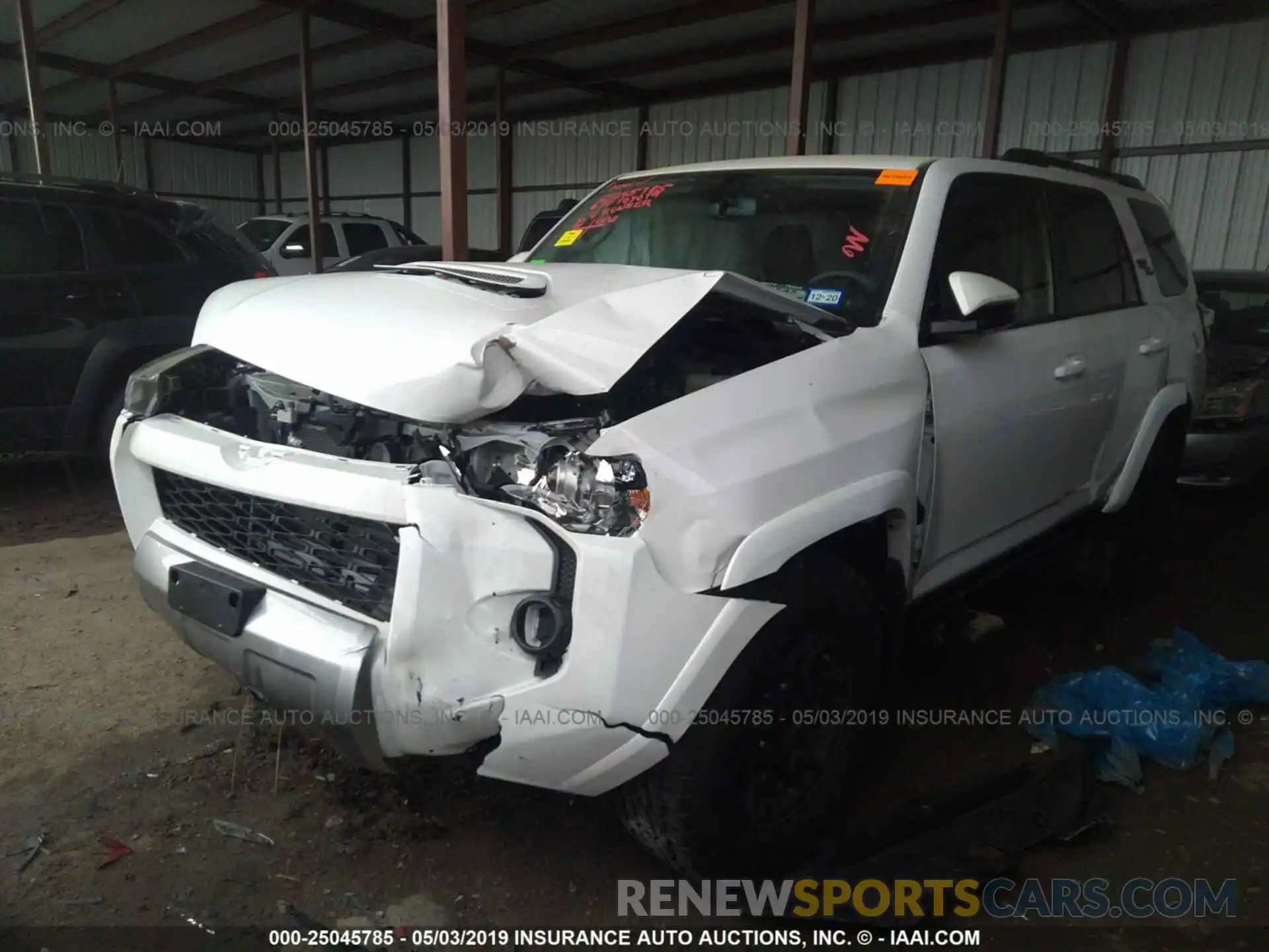 2 Photograph of a damaged car JTEBU5JR7K5632499 TOYOTA 4RUNNER 2019