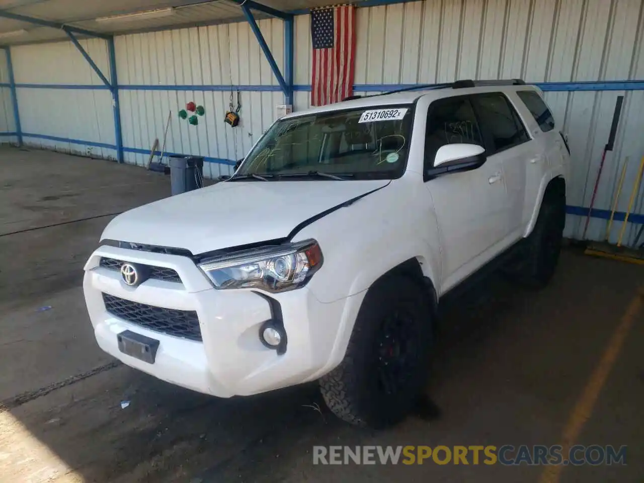 2 Photograph of a damaged car JTEBU5JR7K5636925 TOYOTA 4RUNNER 2019