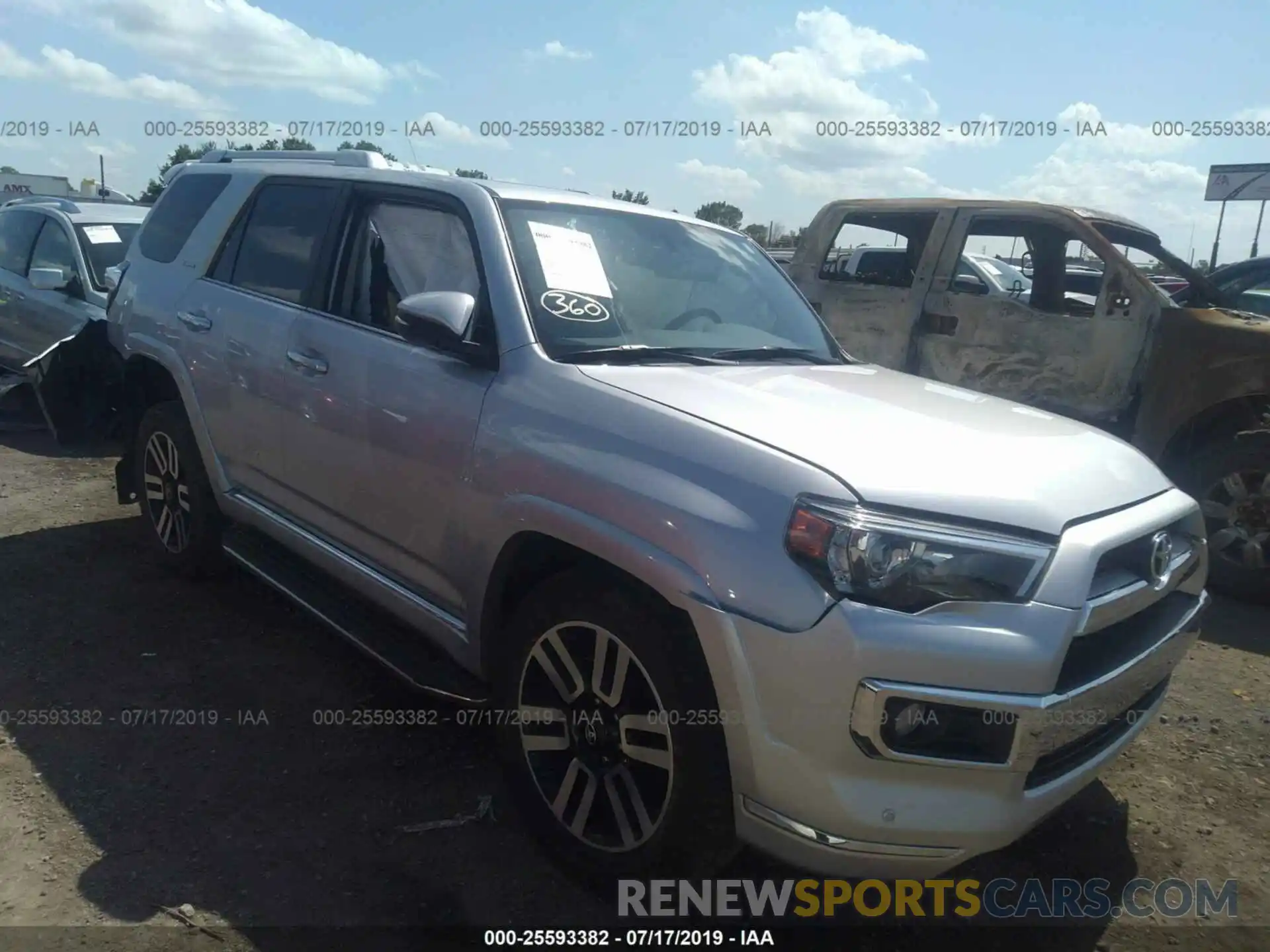 1 Photograph of a damaged car JTEBU5JR7K5644863 TOYOTA 4RUNNER 2019