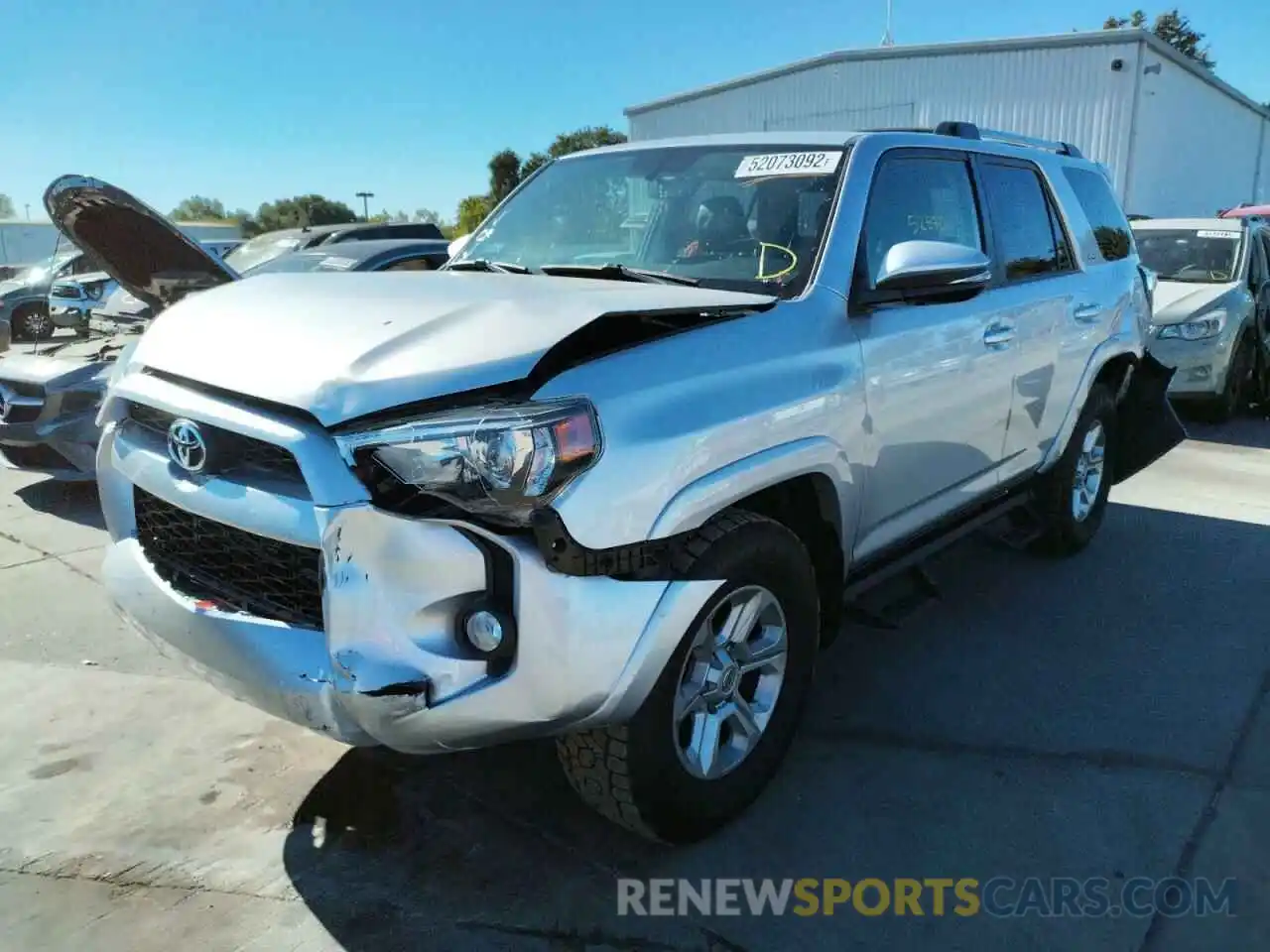 2 Photograph of a damaged car JTEBU5JR7K5646225 TOYOTA 4RUNNER 2019