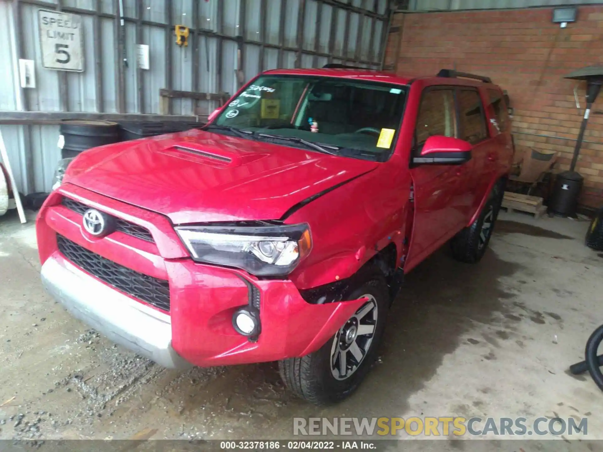 2 Photograph of a damaged car JTEBU5JR7K5647746 TOYOTA 4RUNNER 2019