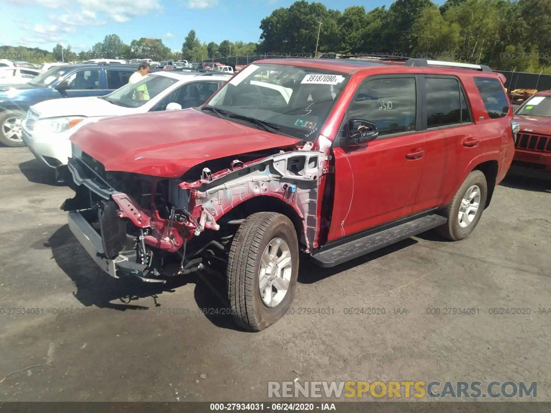 2 Photograph of a damaged car JTEBU5JR7K5652994 TOYOTA 4RUNNER 2019