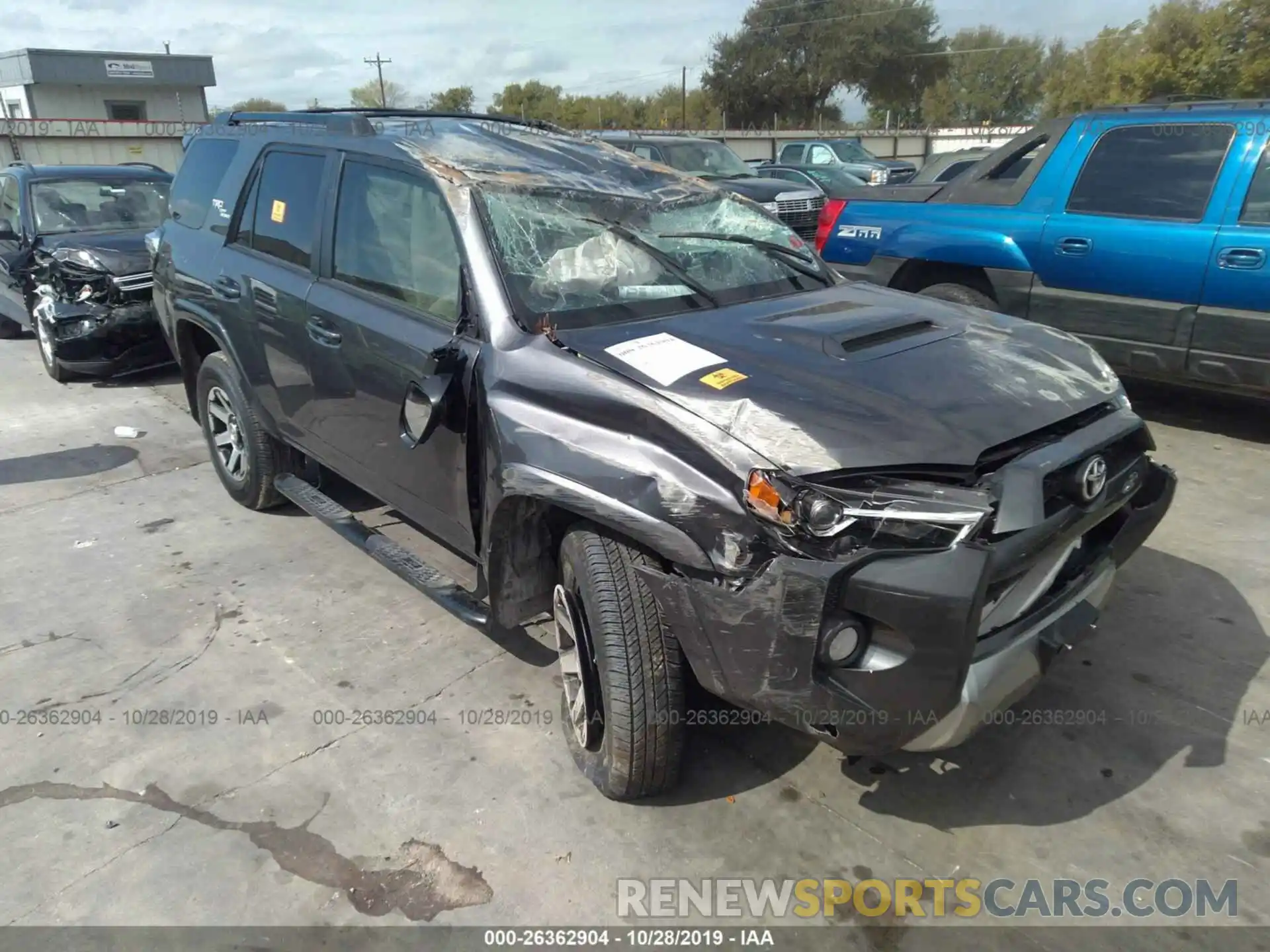 1 Photograph of a damaged car JTEBU5JR7K5656818 TOYOTA 4RUNNER 2019