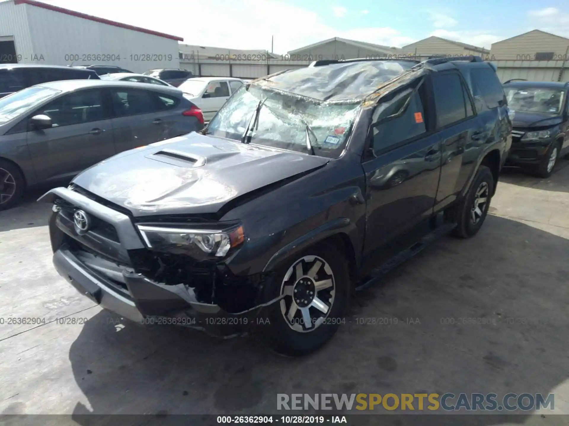 2 Photograph of a damaged car JTEBU5JR7K5656818 TOYOTA 4RUNNER 2019