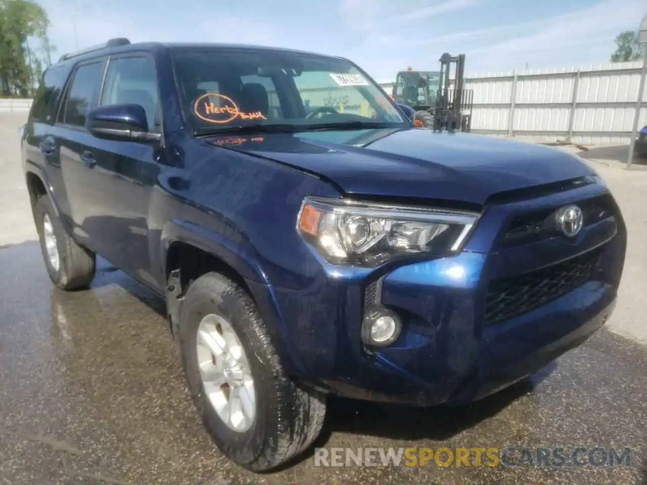 1 Photograph of a damaged car JTEBU5JR7K5657287 TOYOTA 4RUNNER 2019