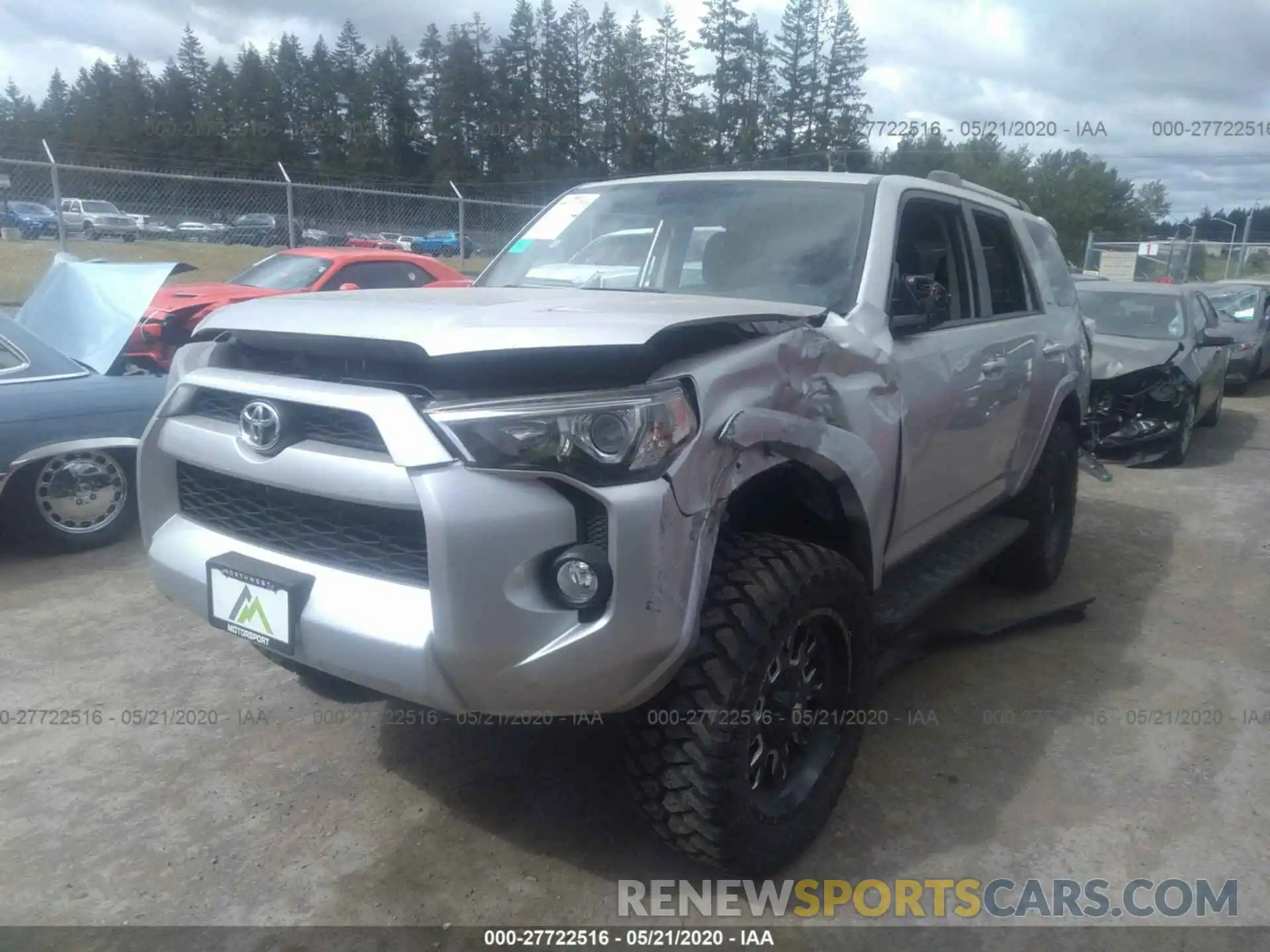 2 Photograph of a damaged car JTEBU5JR7K5662764 TOYOTA 4RUNNER 2019