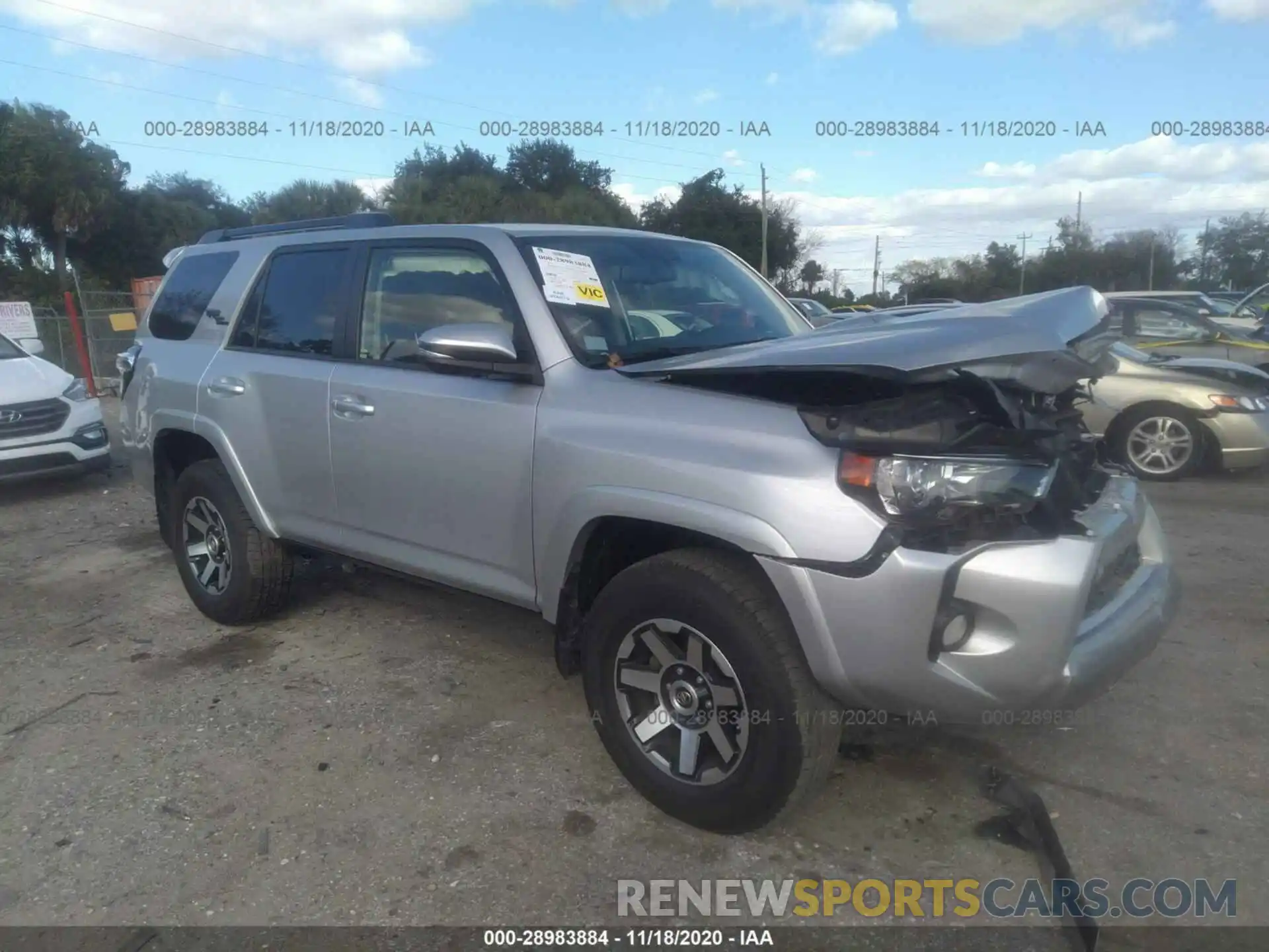 1 Photograph of a damaged car JTEBU5JR7K5664935 TOYOTA 4RUNNER 2019