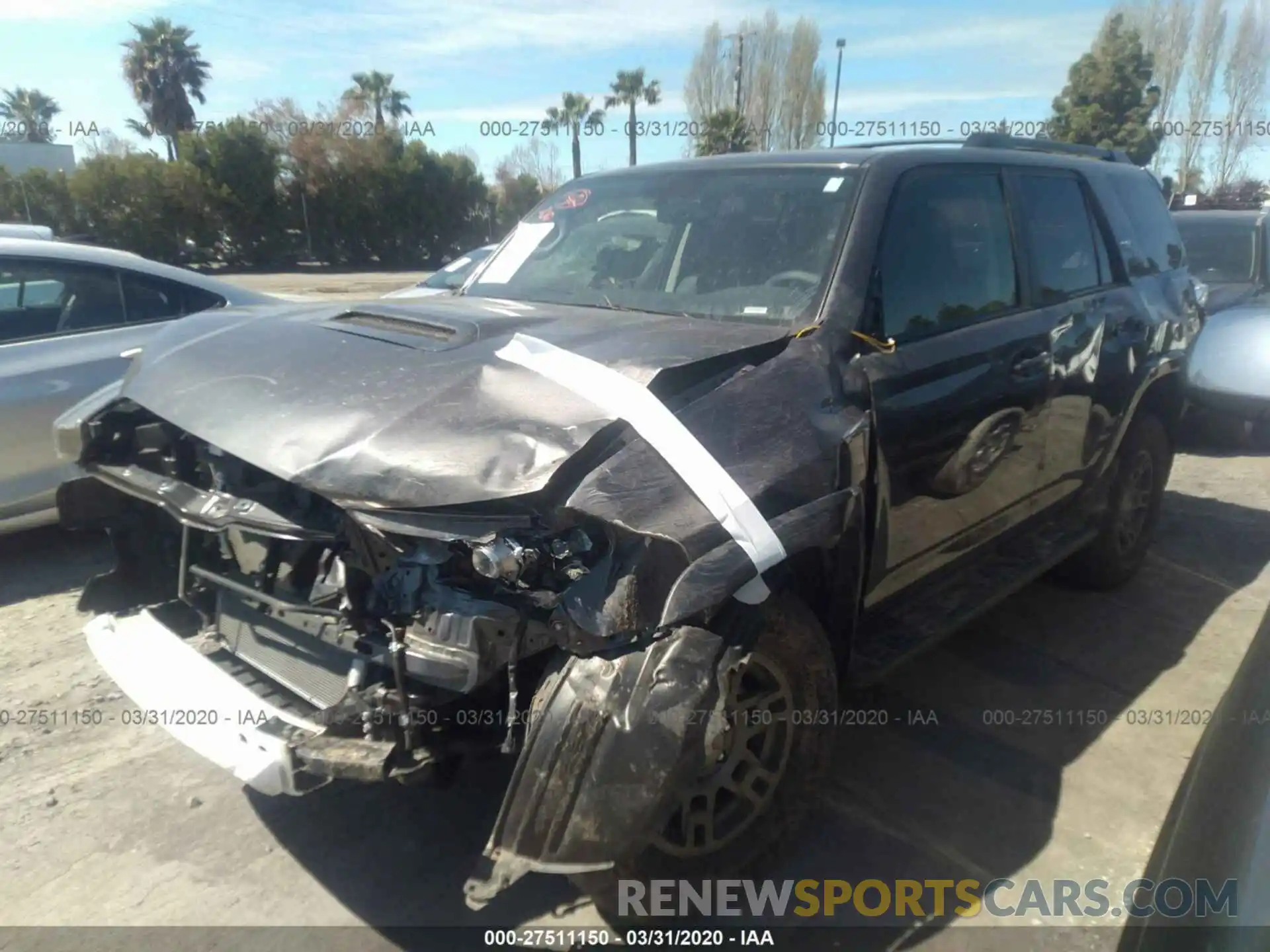 2 Photograph of a damaged car JTEBU5JR7K5667673 TOYOTA 4RUNNER 2019