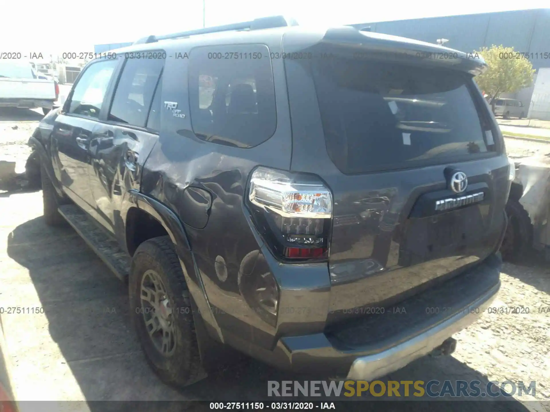 3 Photograph of a damaged car JTEBU5JR7K5667673 TOYOTA 4RUNNER 2019