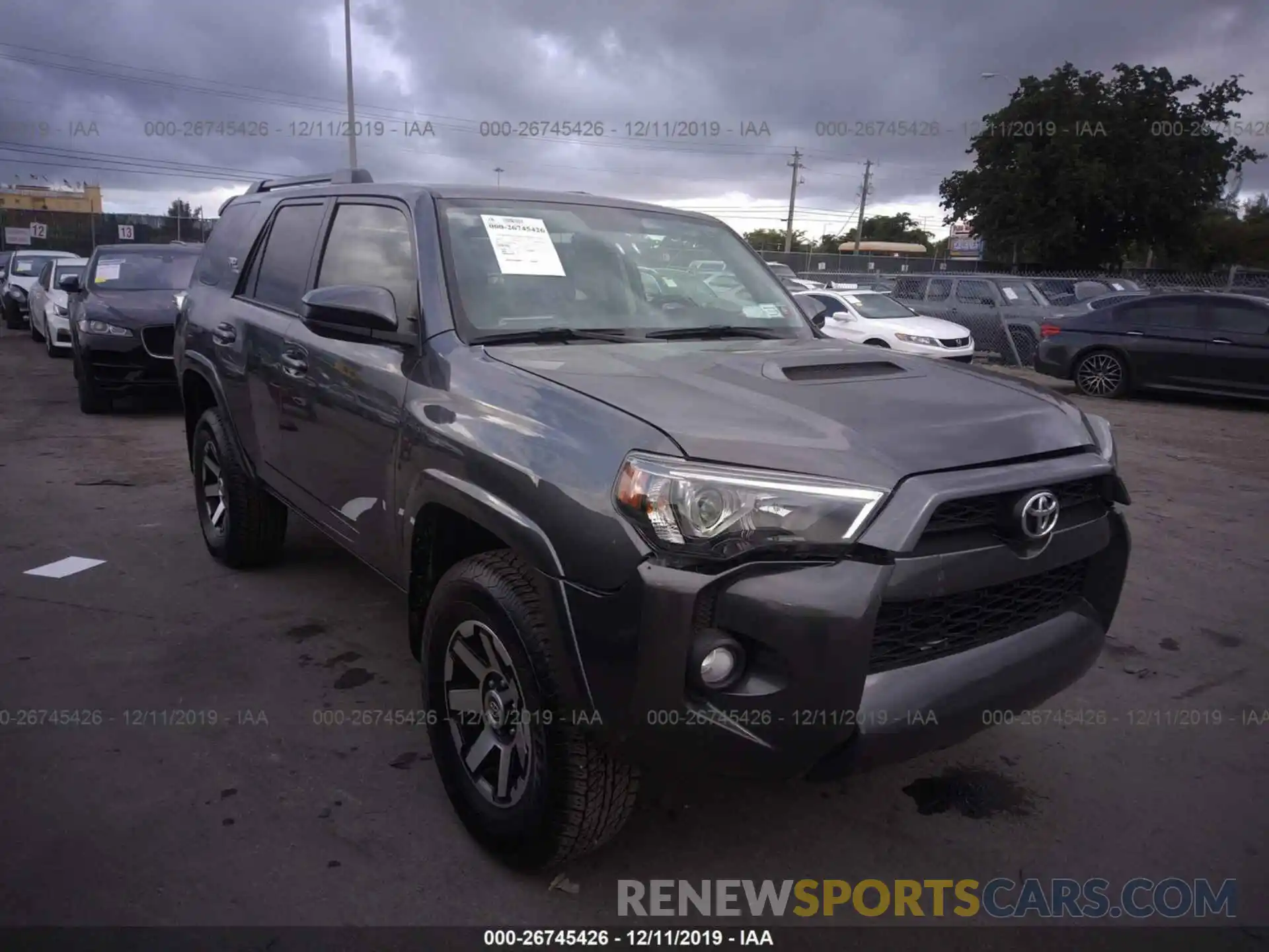 1 Photograph of a damaged car JTEBU5JR7K5668015 TOYOTA 4RUNNER 2019