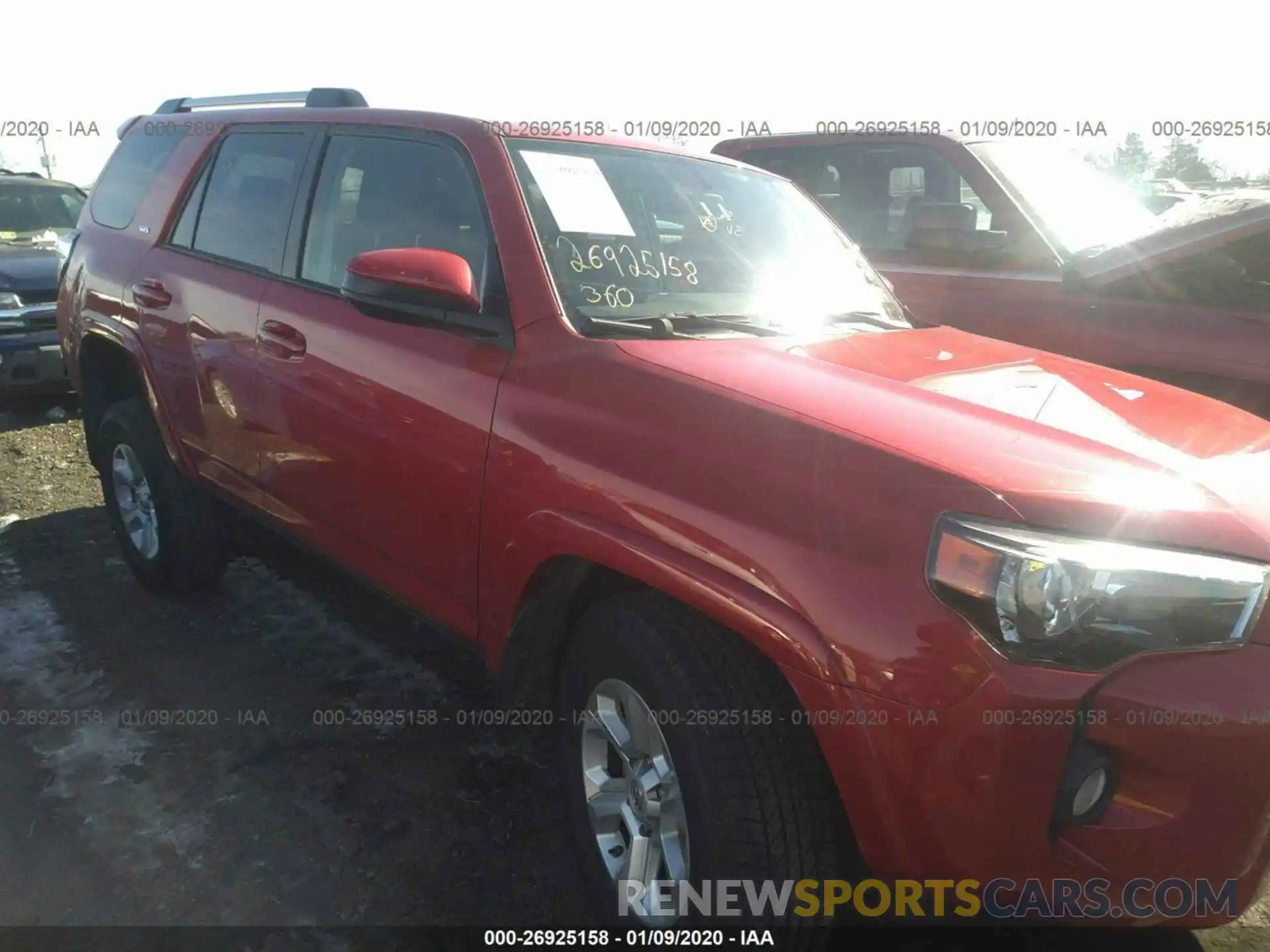 1 Photograph of a damaged car JTEBU5JR7K5671044 TOYOTA 4RUNNER 2019