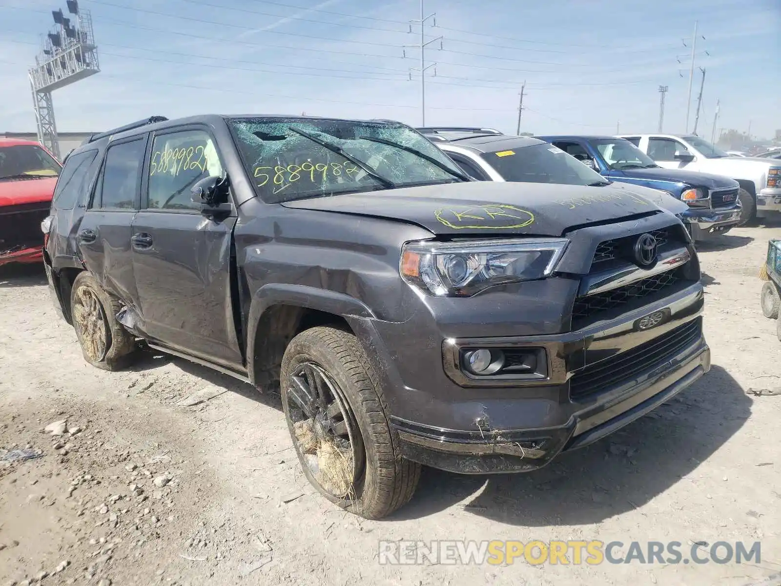 1 Photograph of a damaged car JTEBU5JR7K5671254 TOYOTA 4RUNNER 2019