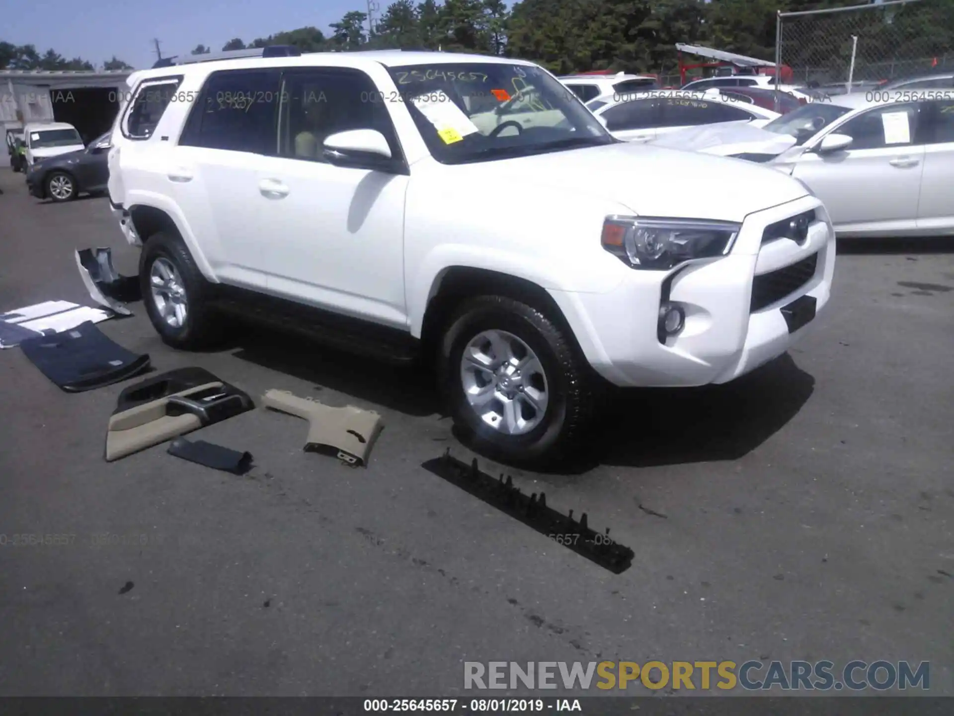 1 Photograph of a damaged car JTEBU5JR7K5703569 TOYOTA 4RUNNER 2019