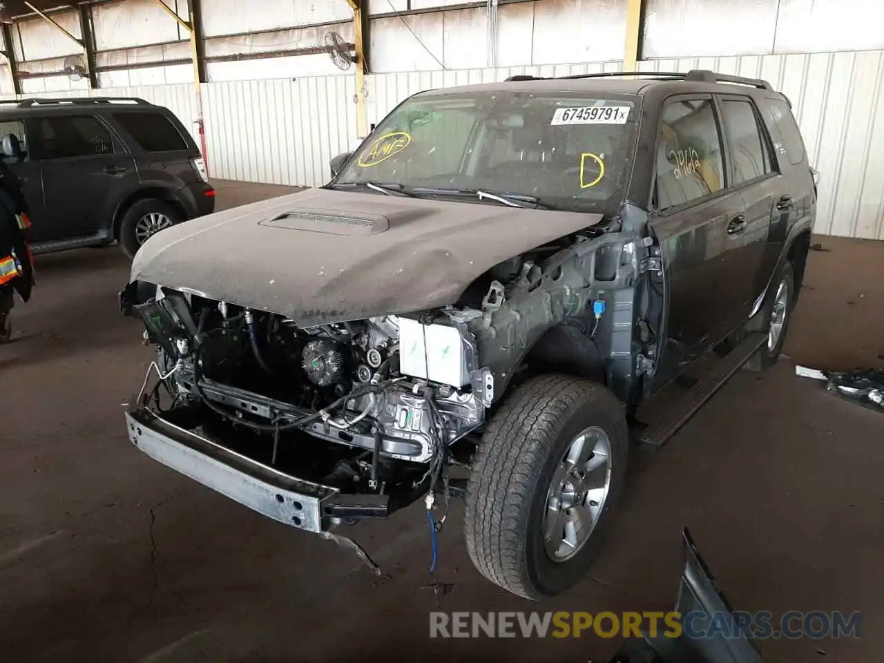 2 Photograph of a damaged car JTEBU5JR7K5714197 TOYOTA 4RUNNER 2019