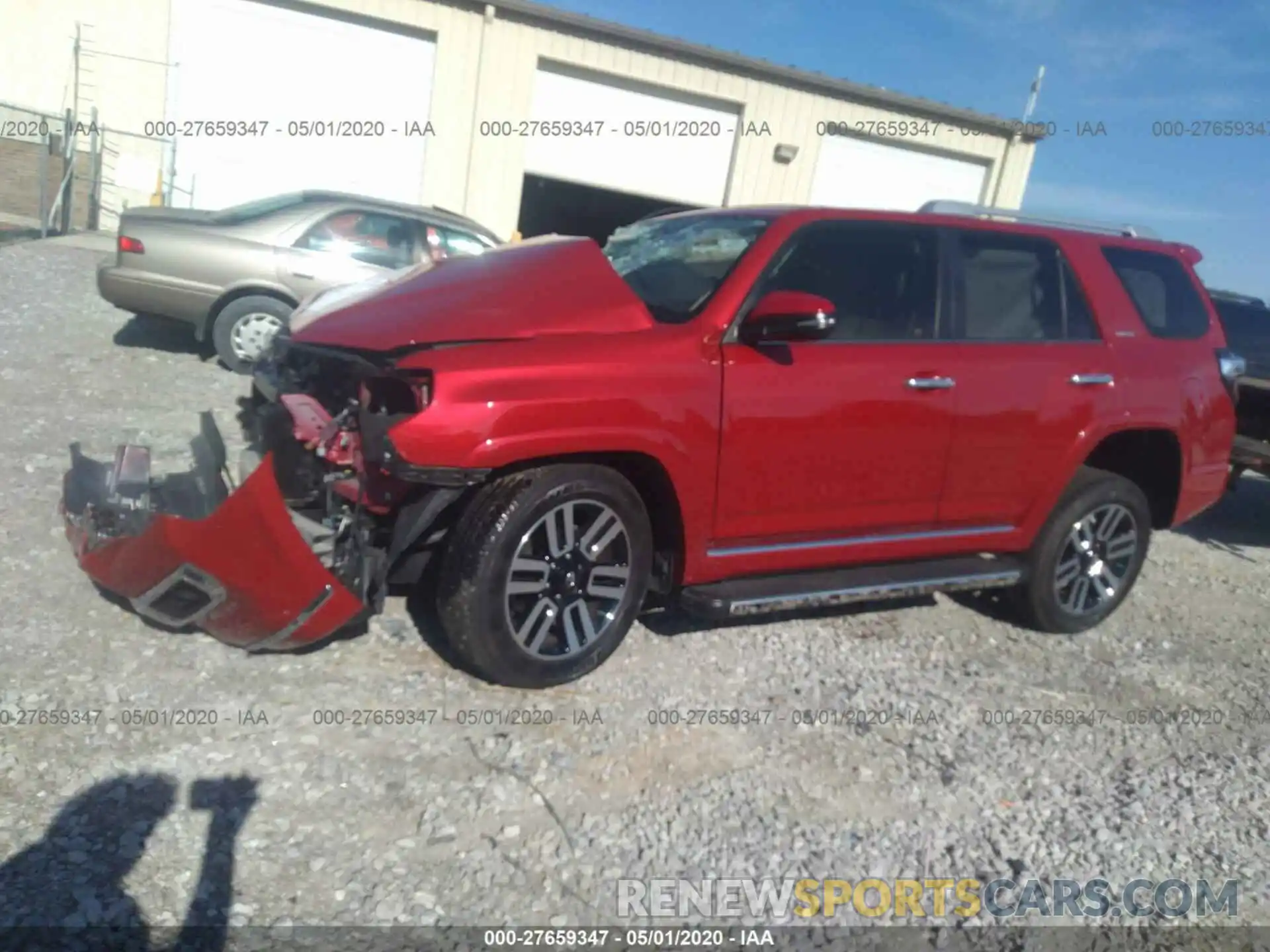 2 Photograph of a damaged car JTEBU5JR7K5719822 TOYOTA 4RUNNER 2019