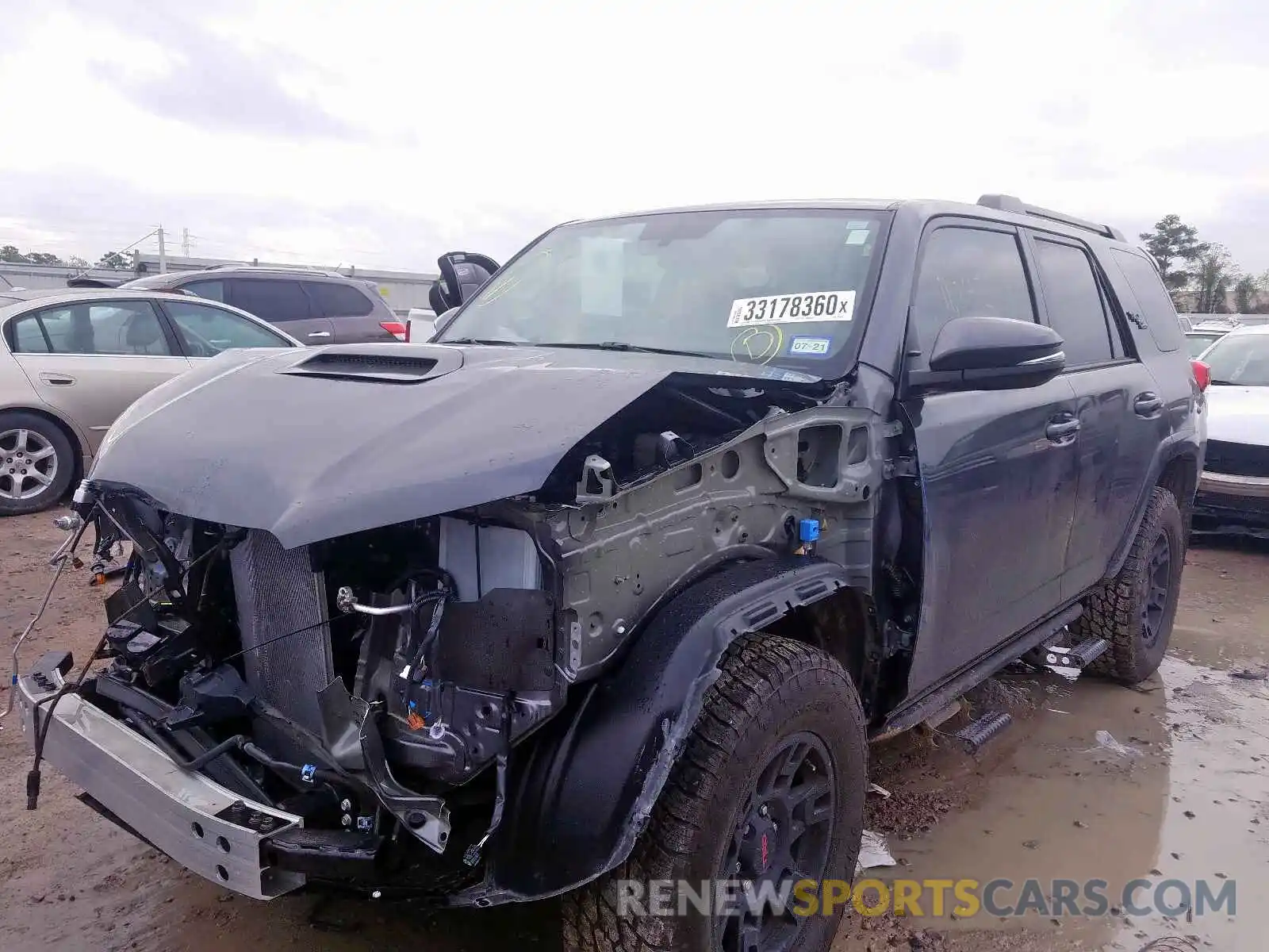 2 Photograph of a damaged car JTEBU5JR7K5722932 TOYOTA 4RUNNER 2019