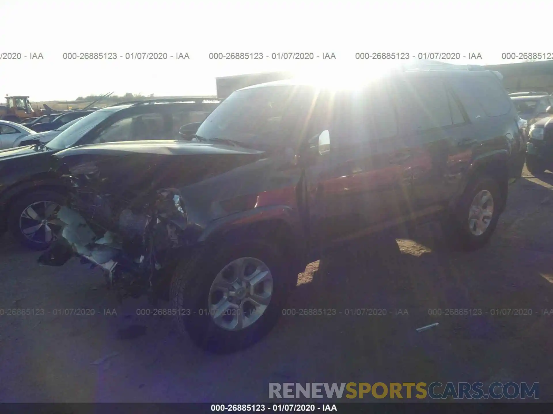 2 Photograph of a damaged car JTEBU5JR7K5725457 TOYOTA 4RUNNER 2019