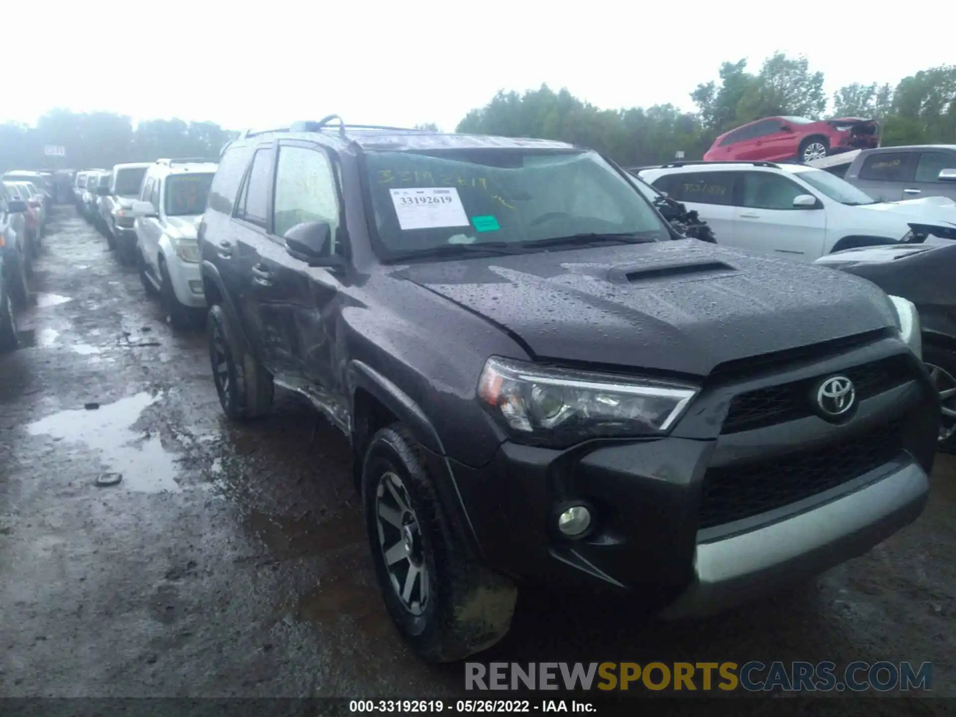 1 Photograph of a damaged car JTEBU5JR8K5614707 TOYOTA 4RUNNER 2019