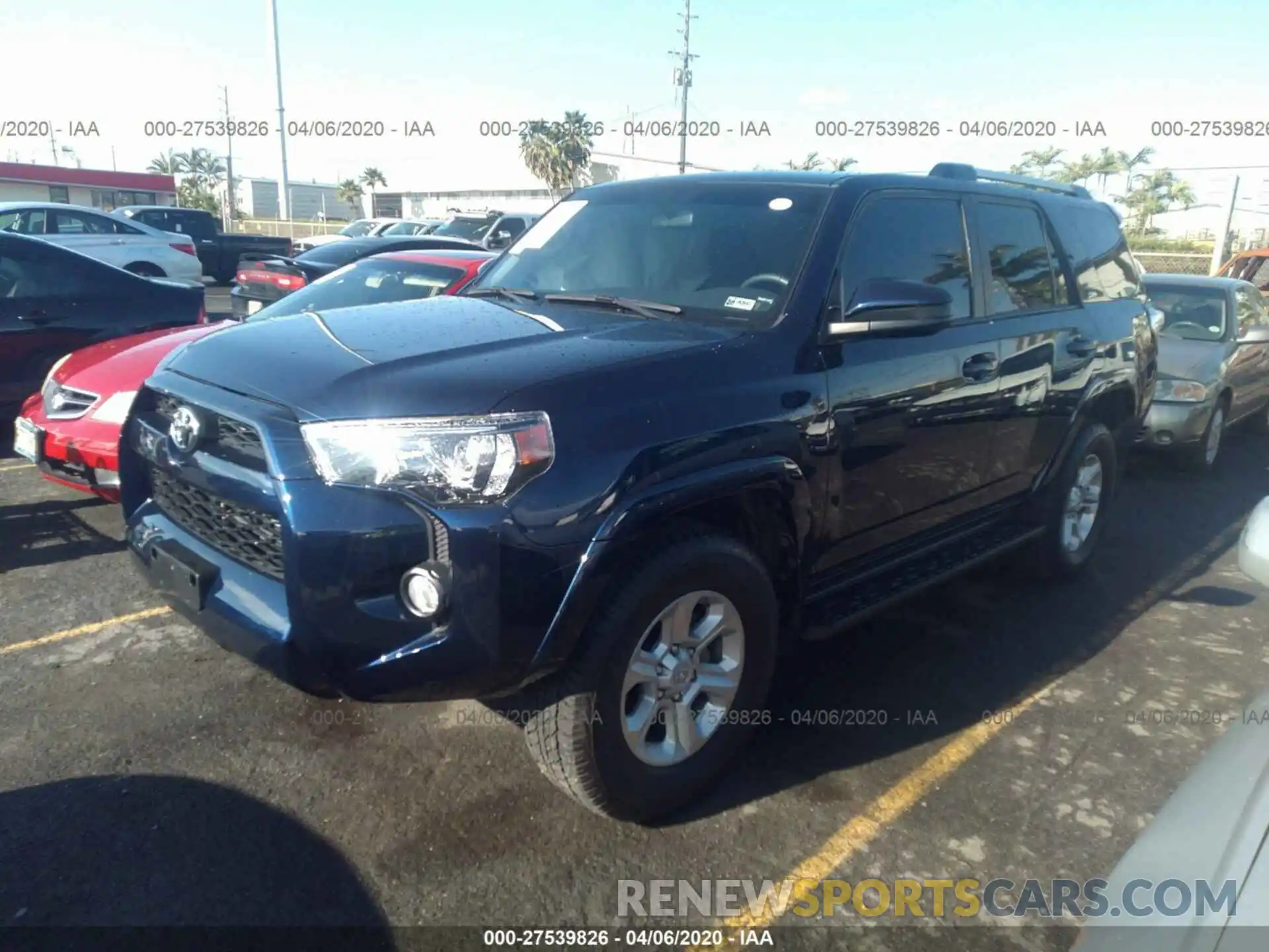 2 Photograph of a damaged car JTEBU5JR8K5615954 TOYOTA 4RUNNER 2019