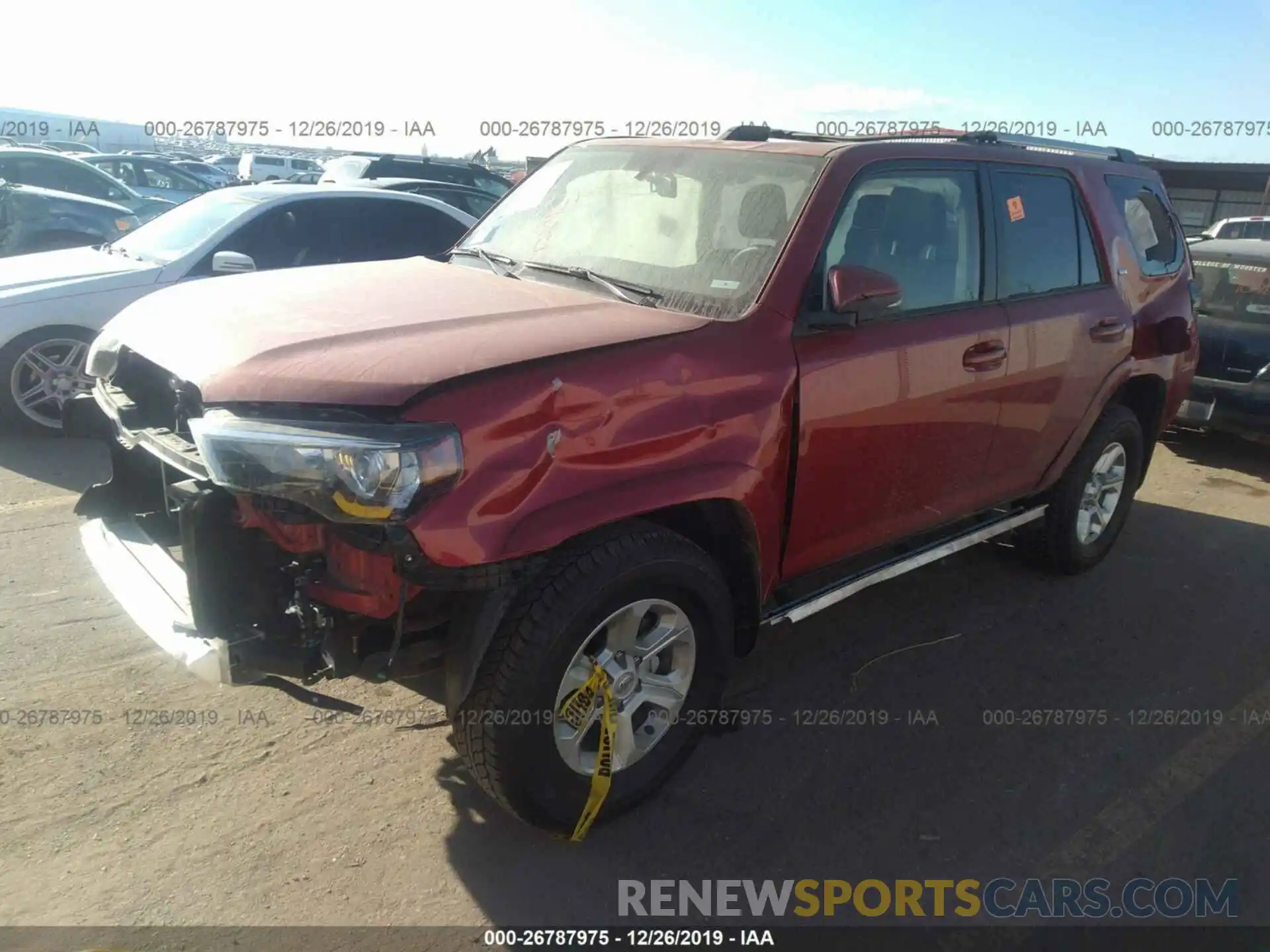 2 Фотография поврежденного автомобиля JTEBU5JR8K5620457 TOYOTA 4RUNNER 2019