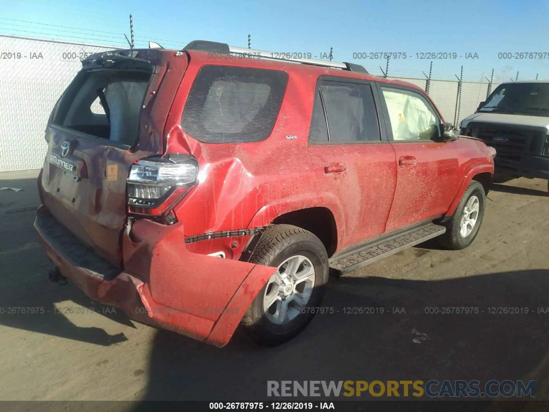 4 Фотография поврежденного автомобиля JTEBU5JR8K5620457 TOYOTA 4RUNNER 2019