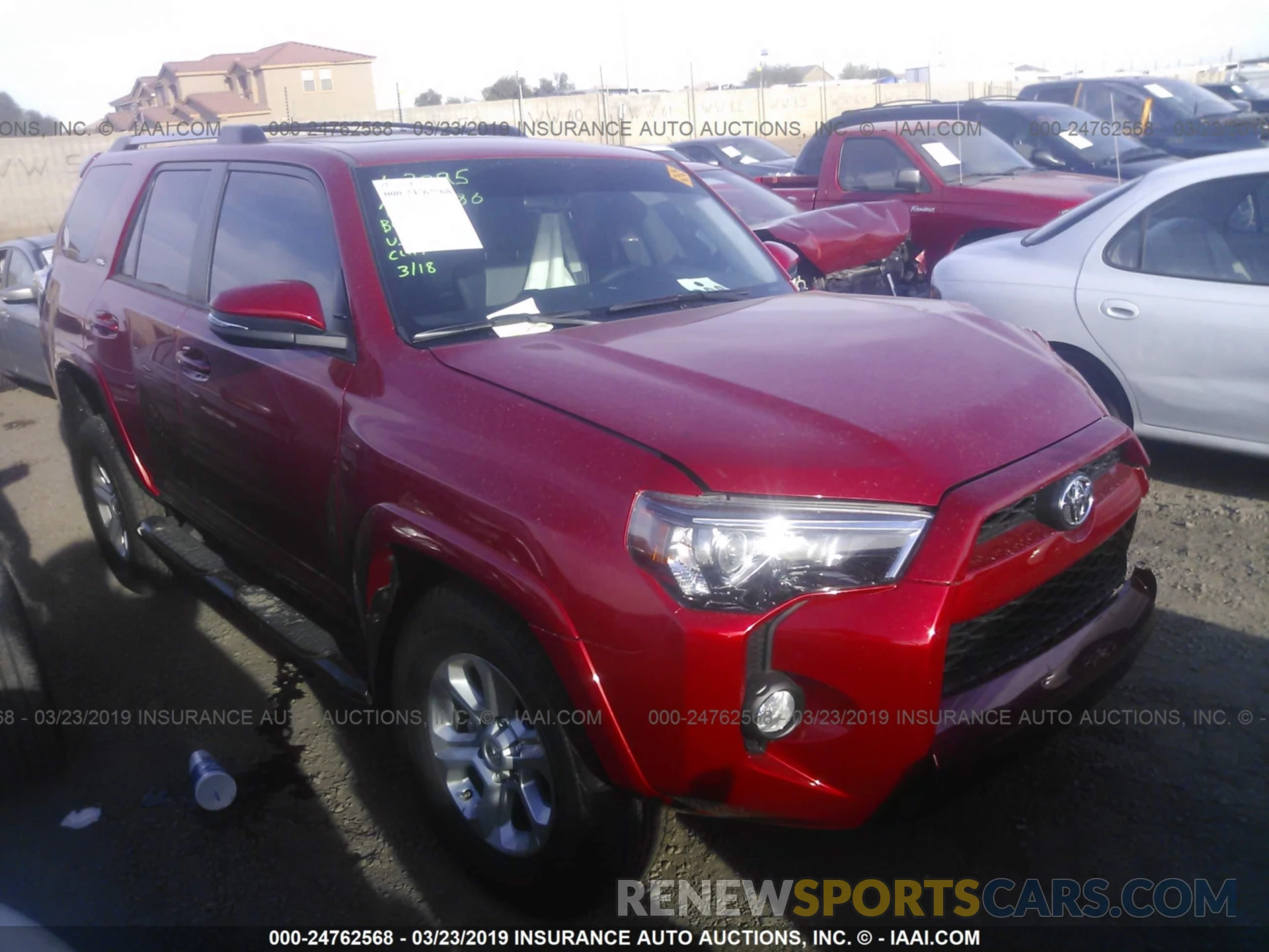 1 Photograph of a damaged car JTEBU5JR8K5635072 TOYOTA 4RUNNER 2019