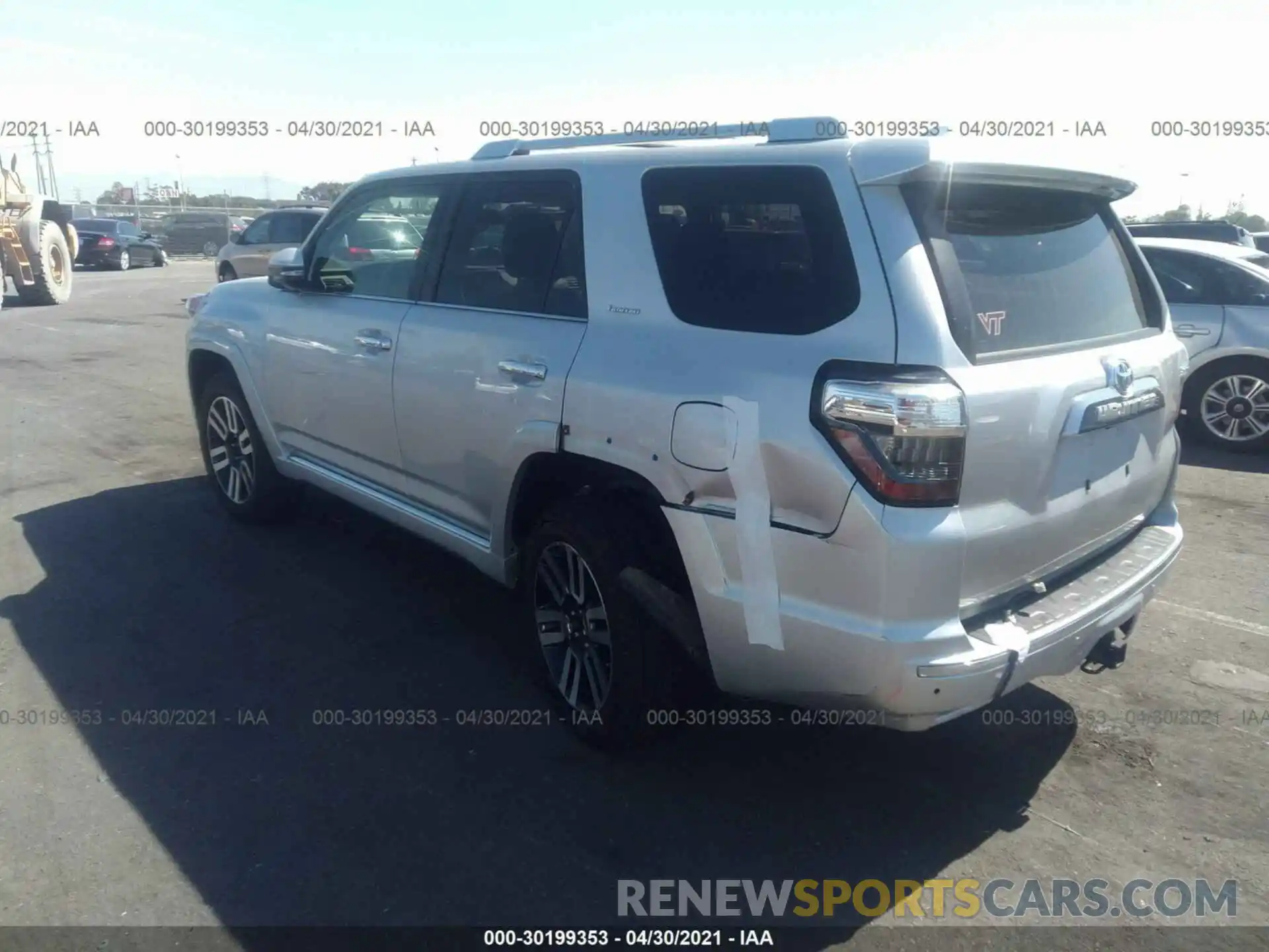 3 Фотография поврежденного автомобиля JTEBU5JR8K5638232 TOYOTA 4RUNNER 2019