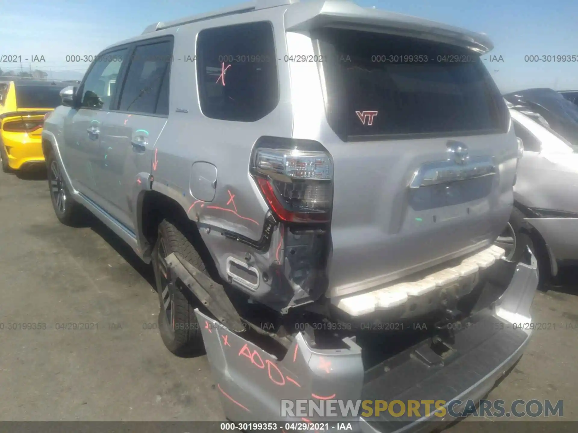 6 Photograph of a damaged car JTEBU5JR8K5638232 TOYOTA 4RUNNER 2019