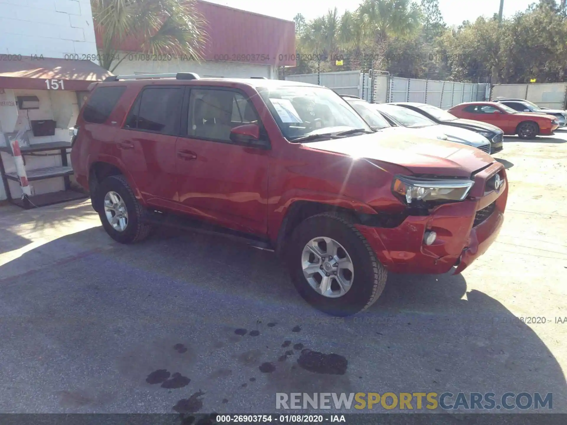 1 Photograph of a damaged car JTEBU5JR8K5642412 TOYOTA 4RUNNER 2019