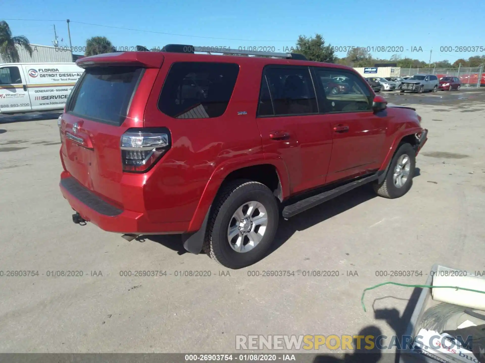 4 Фотография поврежденного автомобиля JTEBU5JR8K5642412 TOYOTA 4RUNNER 2019