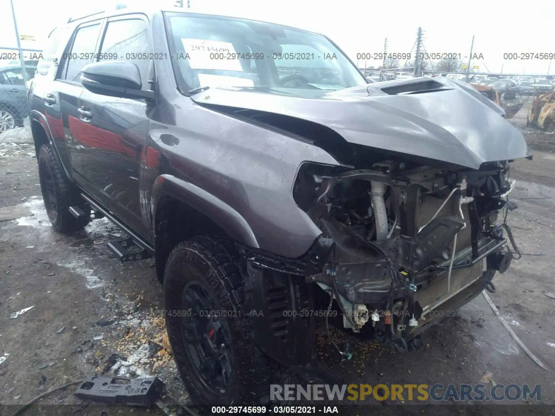 1 Photograph of a damaged car JTEBU5JR8K5643494 TOYOTA 4RUNNER 2019