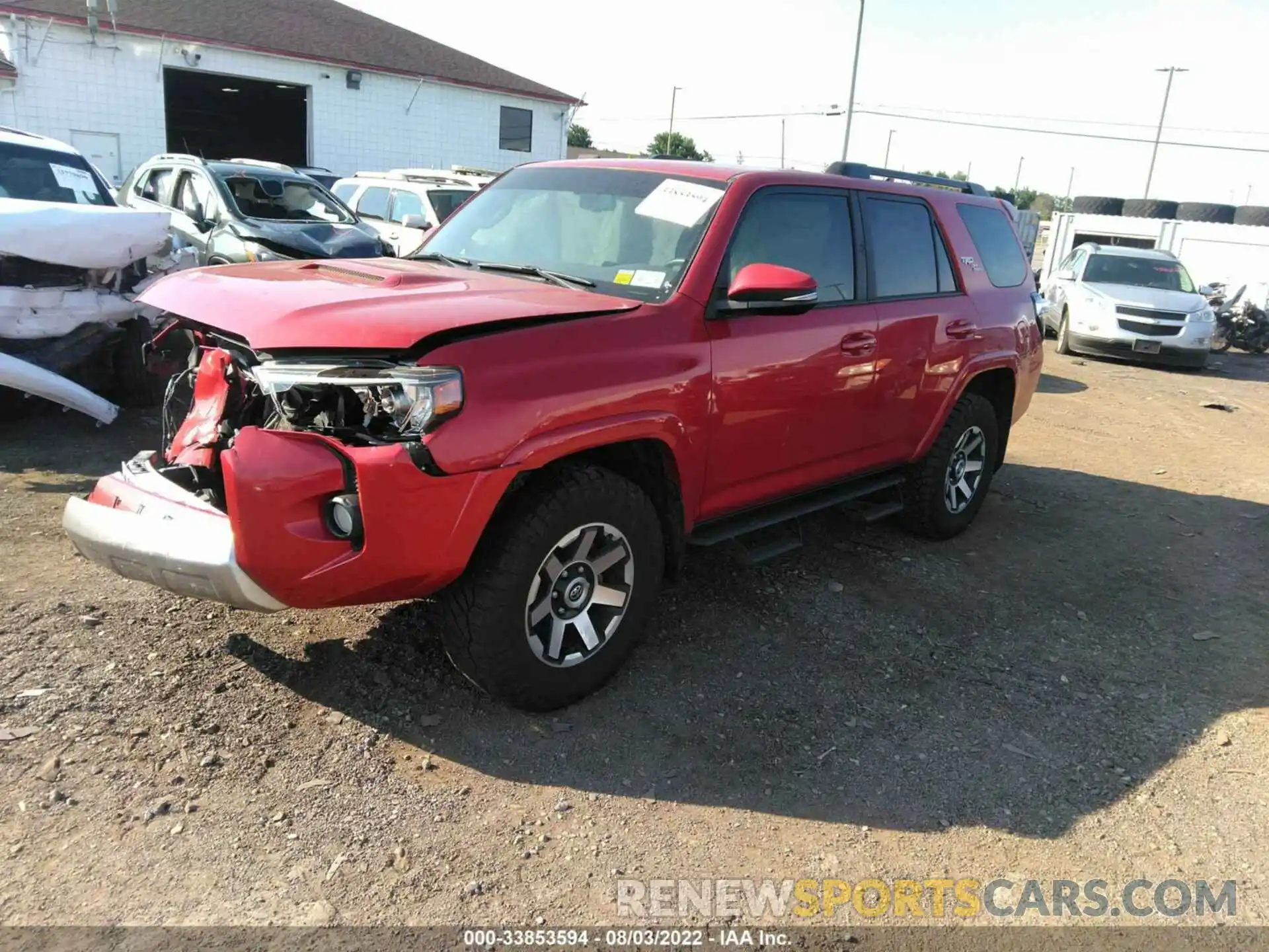 2 Photograph of a damaged car JTEBU5JR8K5649568 TOYOTA 4RUNNER 2019