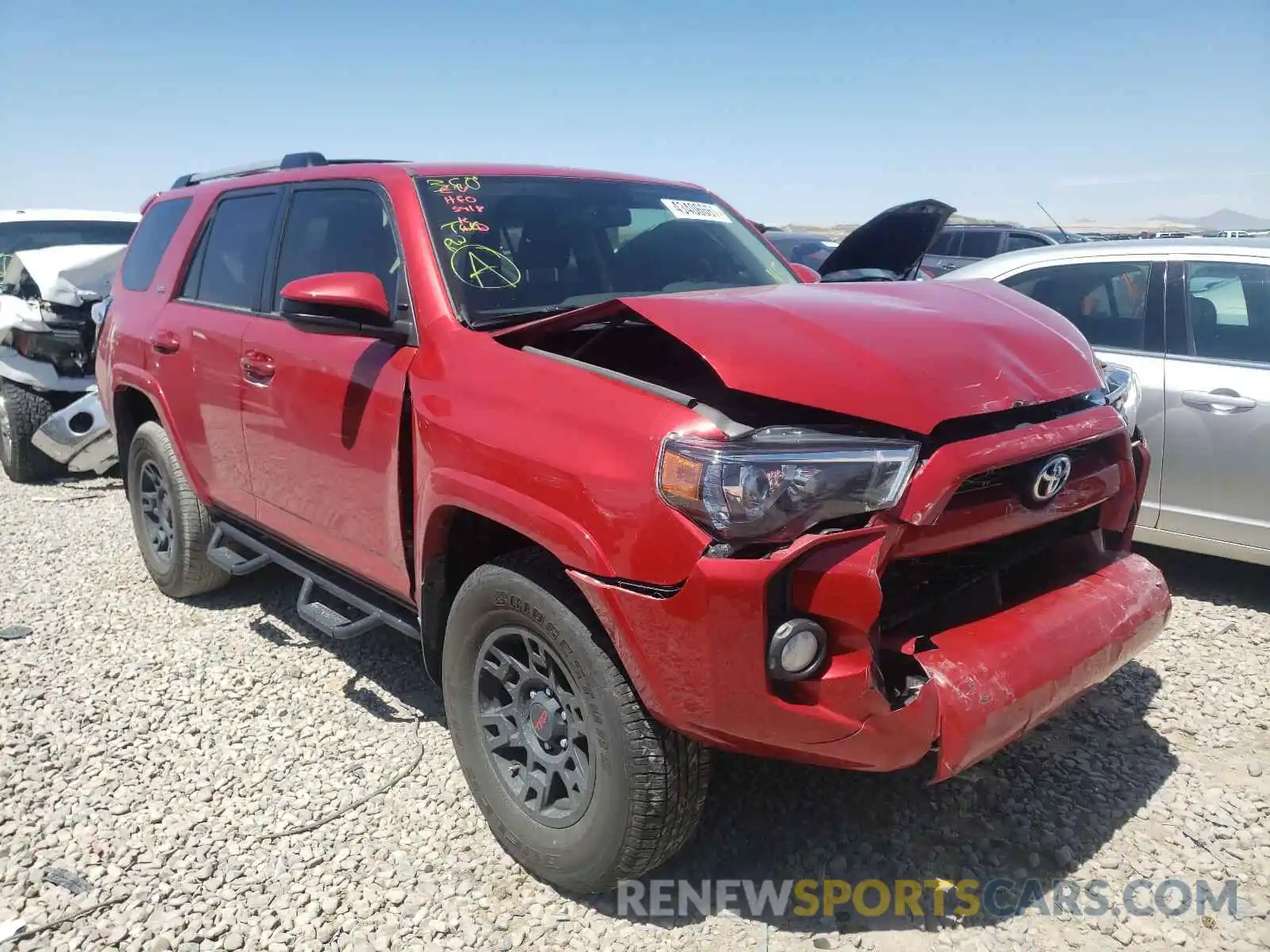 1 Photograph of a damaged car JTEBU5JR8K5677564 TOYOTA 4RUNNER 2019