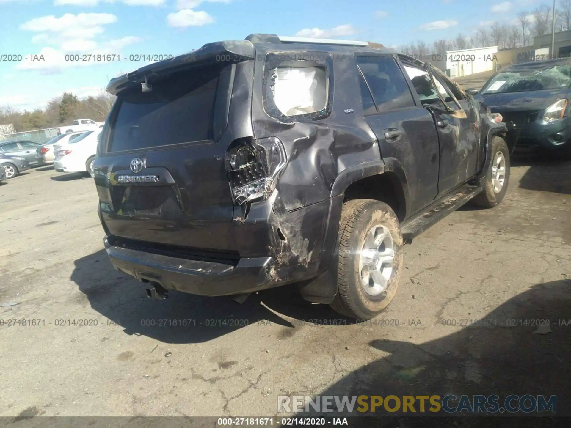 4 Фотография поврежденного автомобиля JTEBU5JR8K5687866 TOYOTA 4RUNNER 2019