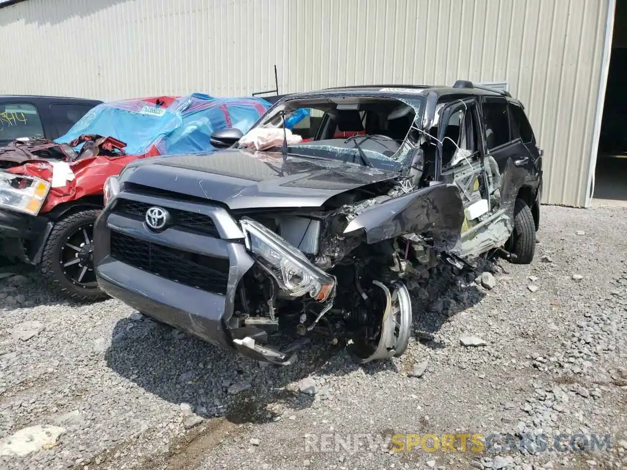 2 Photograph of a damaged car JTEBU5JR8K5699855 TOYOTA 4RUNNER 2019