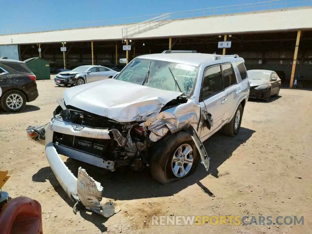 2 Photograph of a damaged car JTEBU5JR8K5704505 TOYOTA 4RUNNER 2019