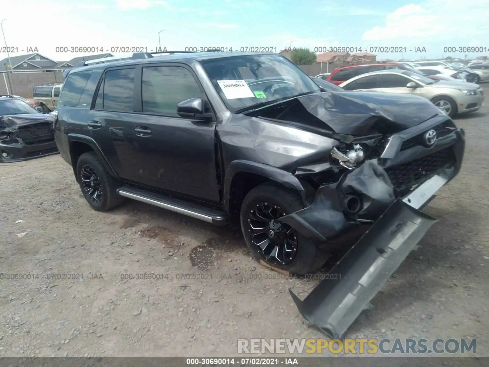 1 Photograph of a damaged car JTEBU5JR8K5707744 TOYOTA 4RUNNER 2019