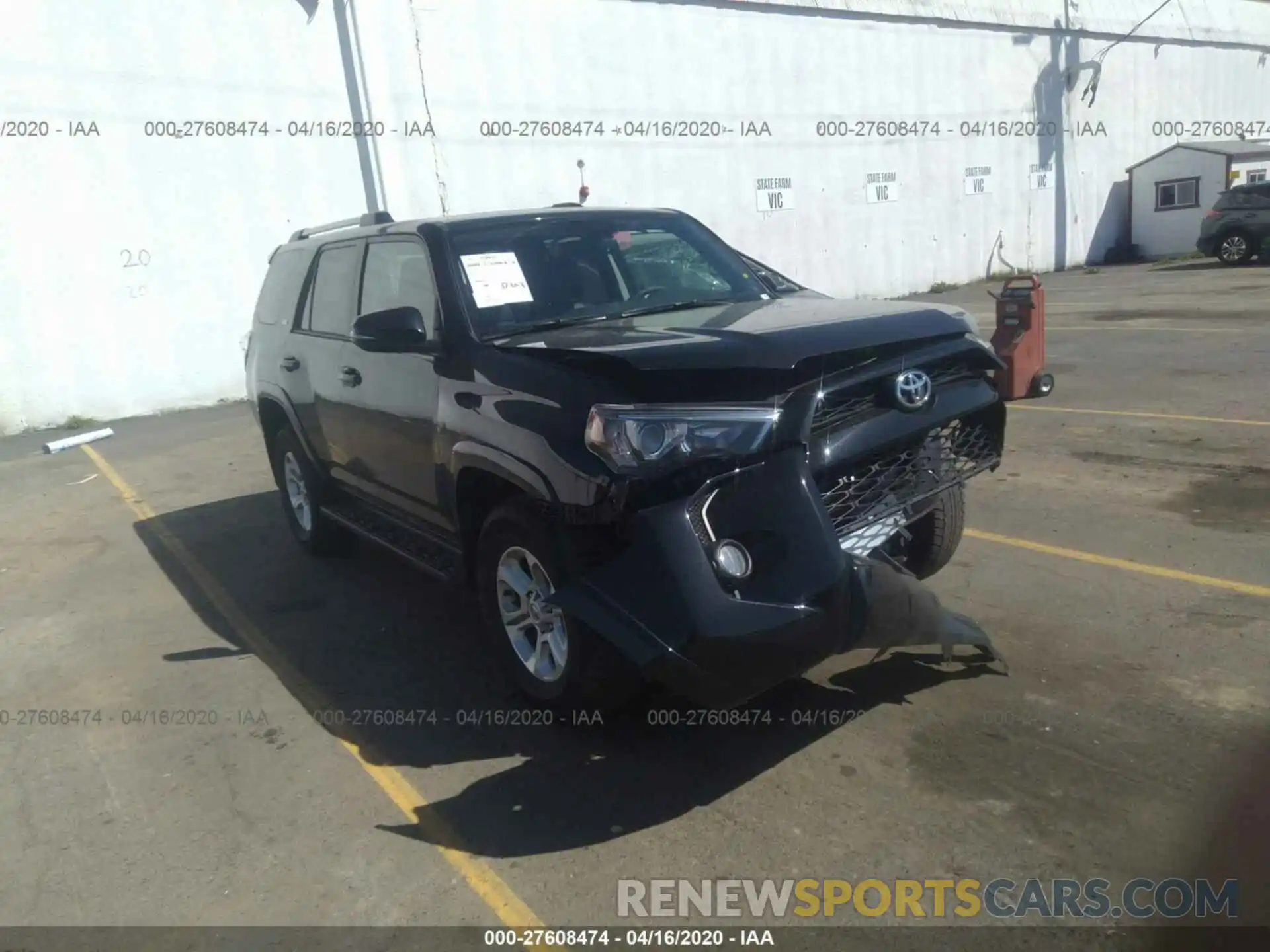 1 Photograph of a damaged car JTEBU5JR8K5712426 TOYOTA 4RUNNER 2019