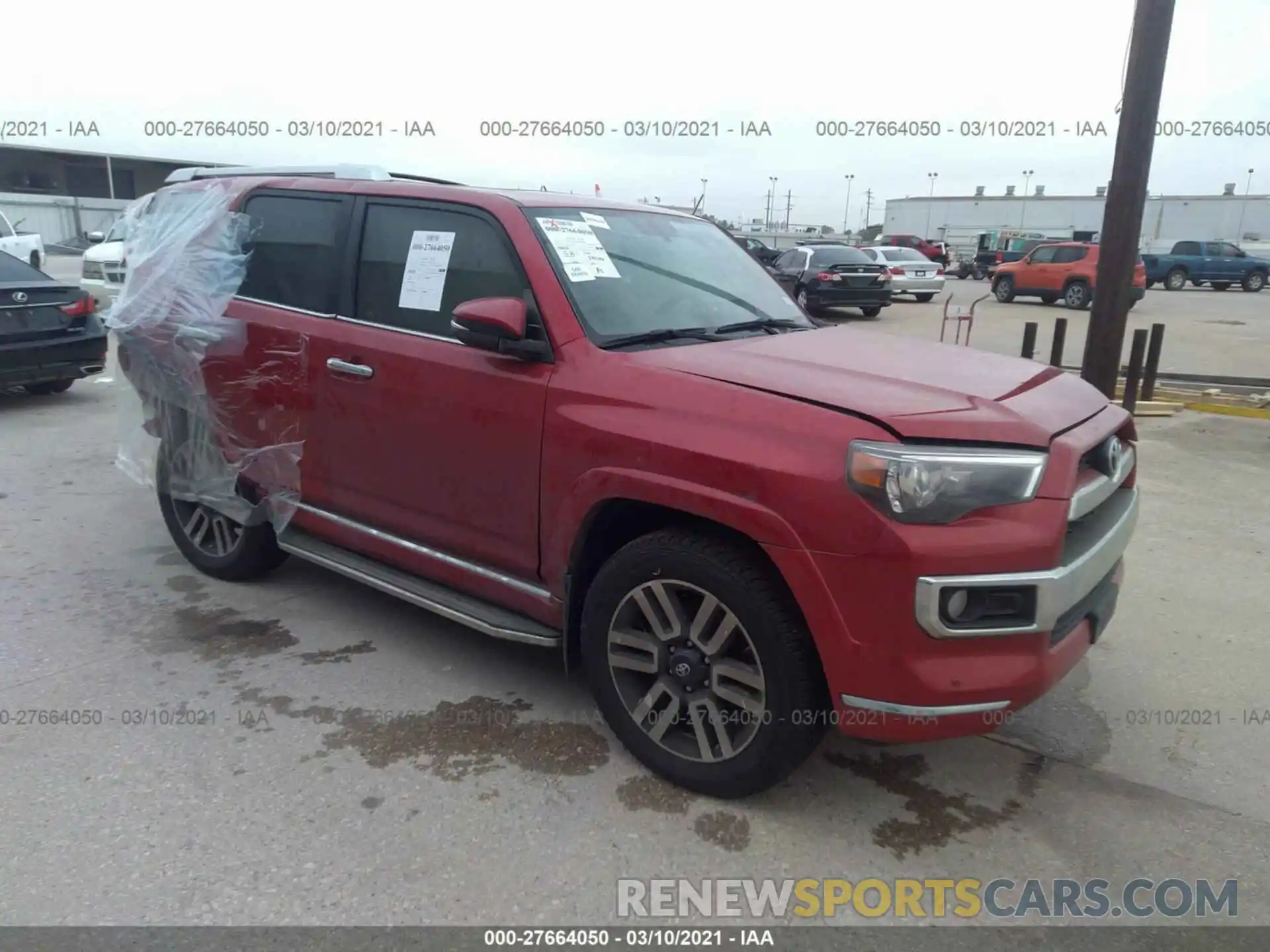 1 Photograph of a damaged car JTEBU5JR8K5722440 TOYOTA 4RUNNER 2019