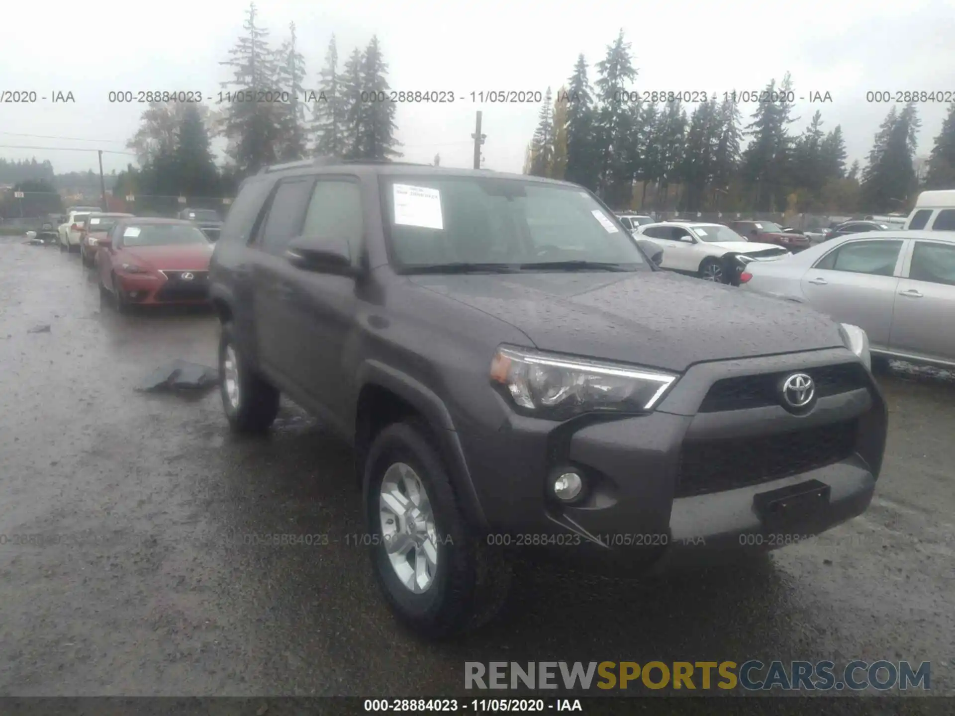 1 Photograph of a damaged car JTEBU5JR8K5723992 TOYOTA 4RUNNER 2019