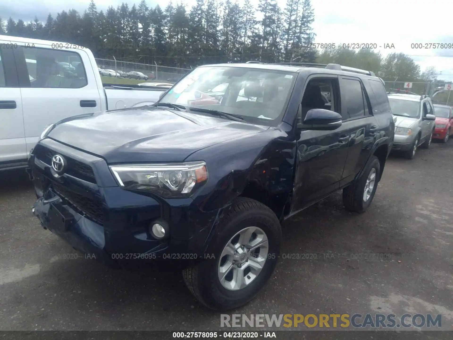 2 Photograph of a damaged car JTEBU5JR8K5725404 TOYOTA 4RUNNER 2019