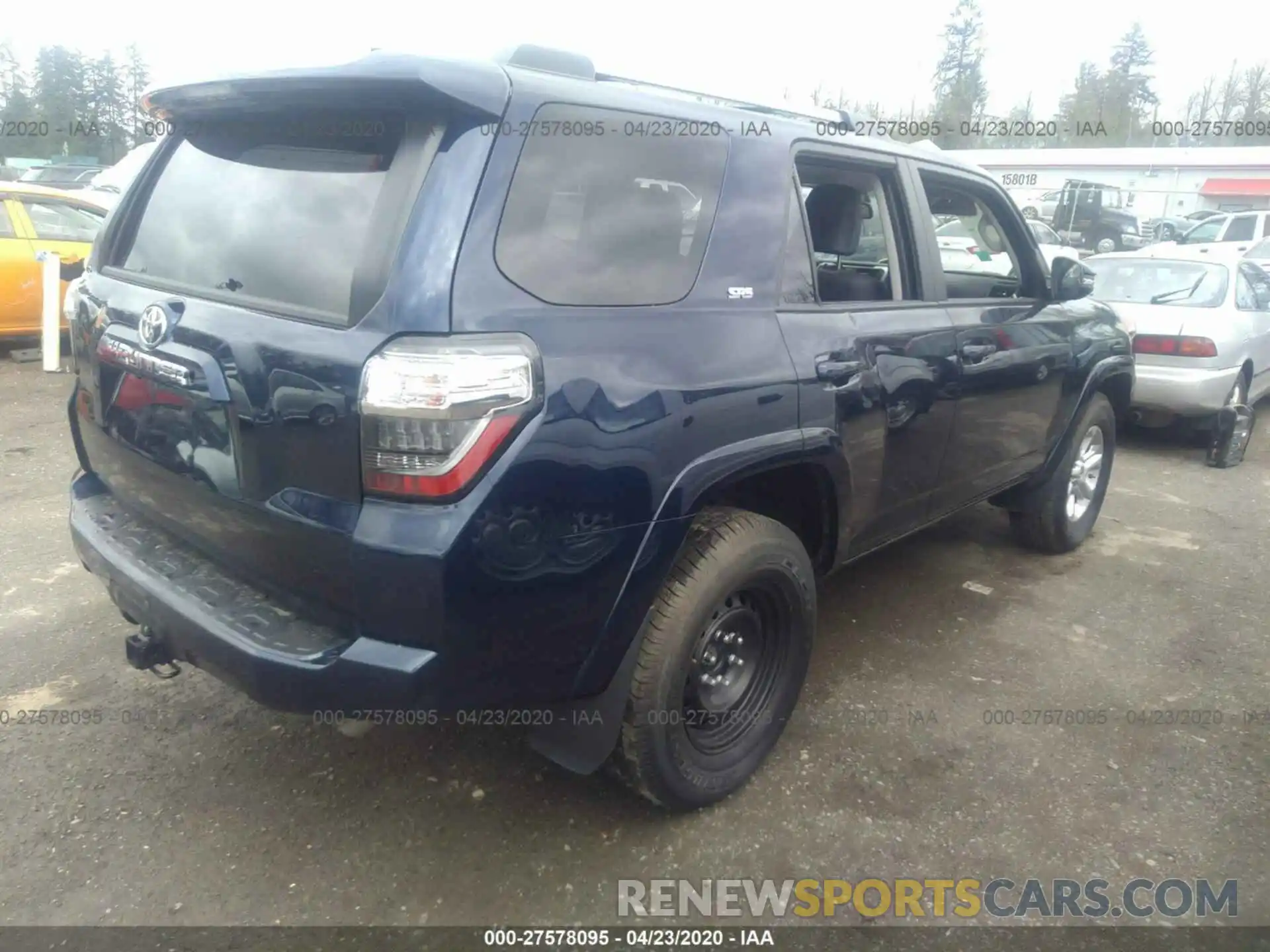 4 Фотография поврежденного автомобиля JTEBU5JR8K5725404 TOYOTA 4RUNNER 2019