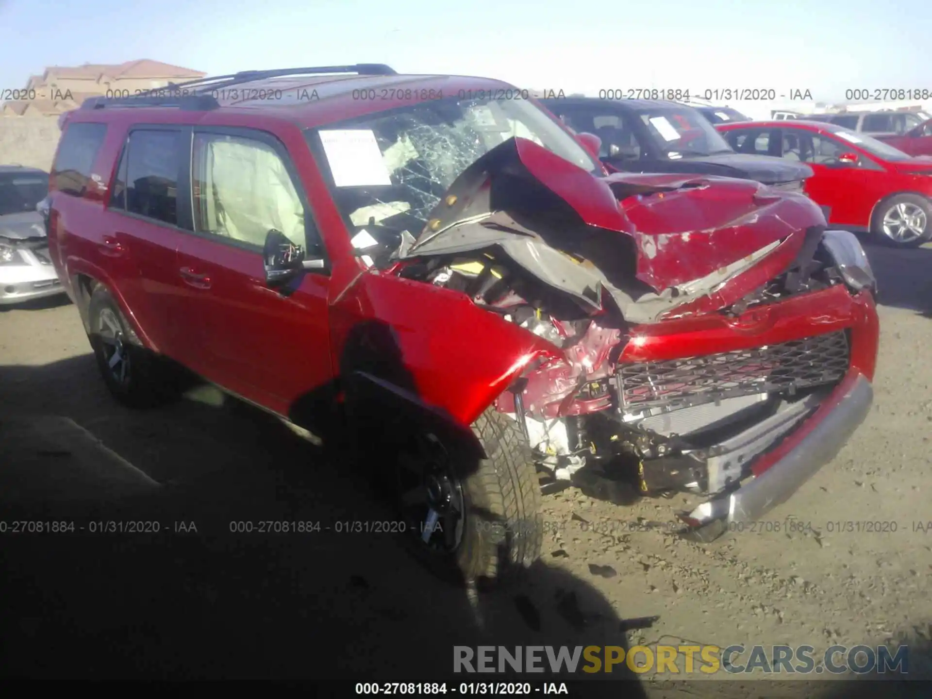 1 Photograph of a damaged car JTEBU5JR8K5731736 TOYOTA 4RUNNER 2019