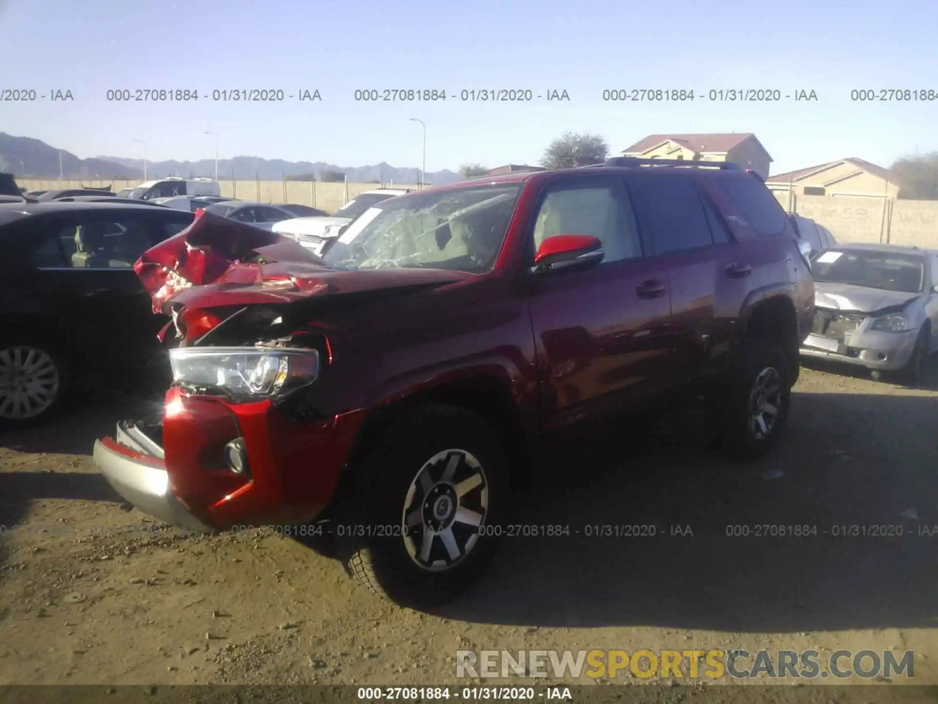 2 Photograph of a damaged car JTEBU5JR8K5731736 TOYOTA 4RUNNER 2019